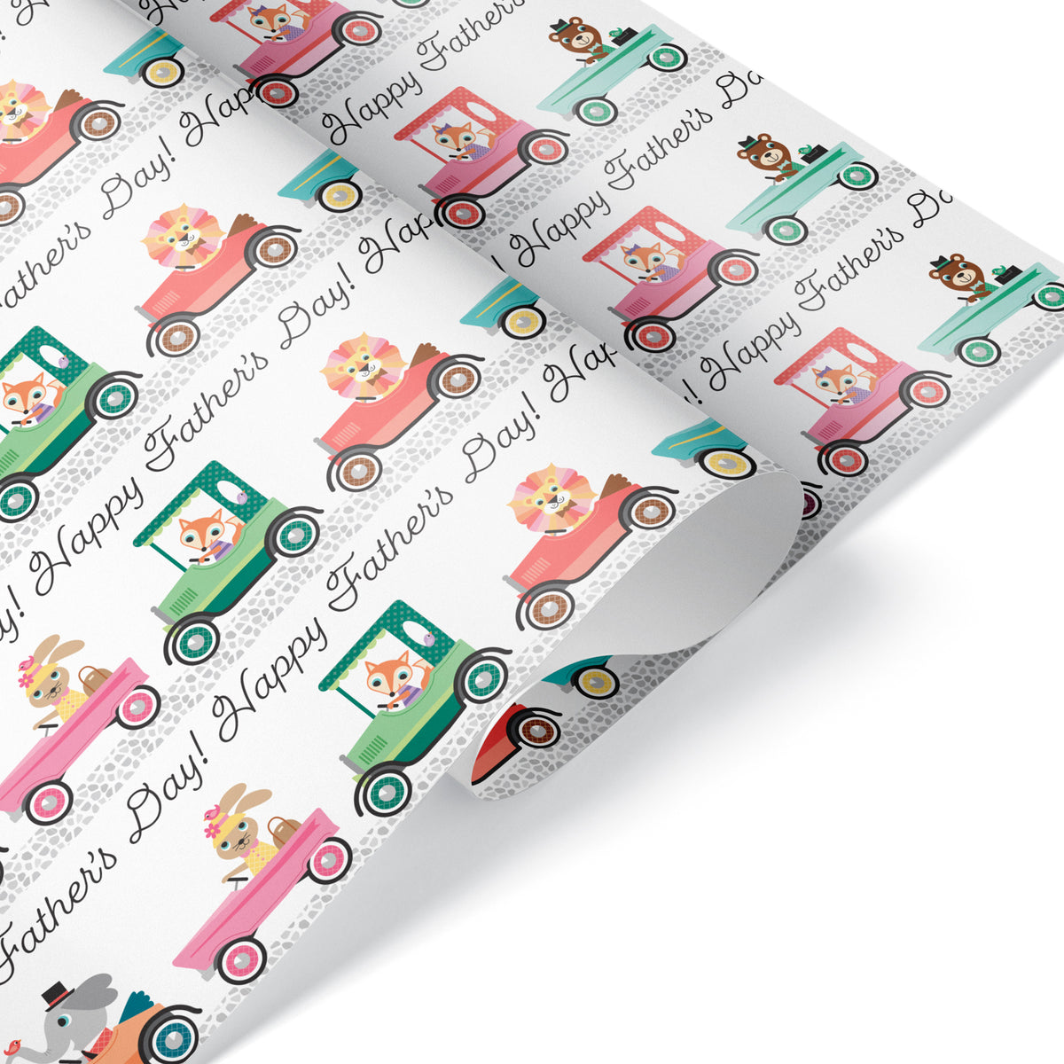 Animals in Cars Father&#39;s Day Wrapping Paper
