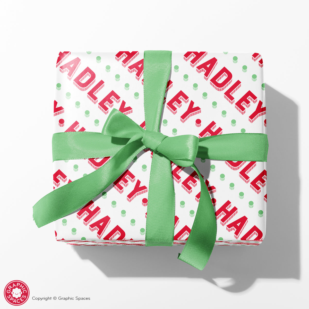Christmas Personalized Name Wrapping Paper - RED