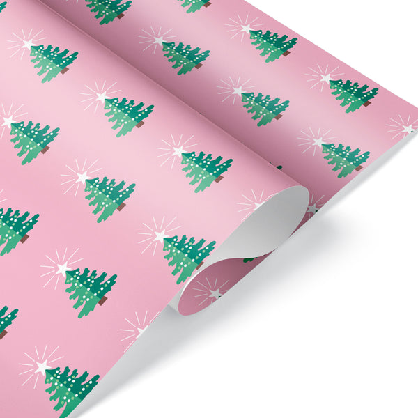 Christmas Tree Wrapping Paper - CLASSIC RED