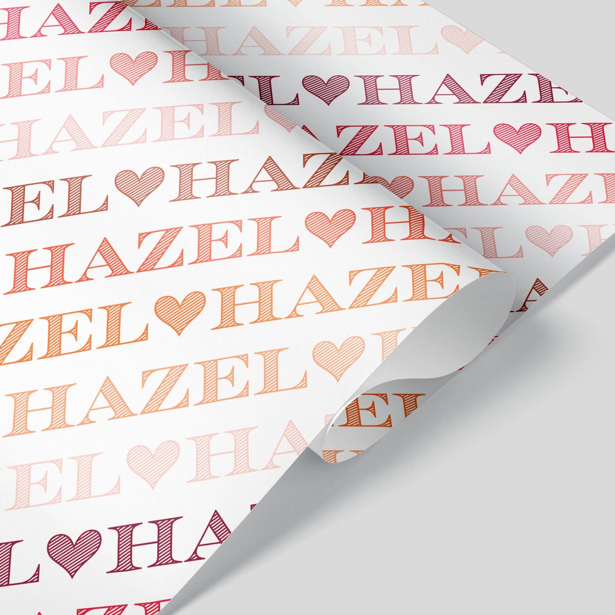 Personalized Name Wrapping Paper - CORAL