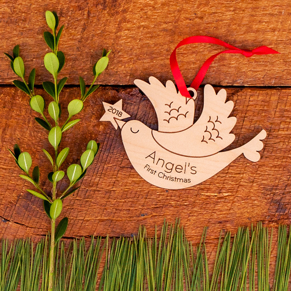 bird christmas ornament personalized