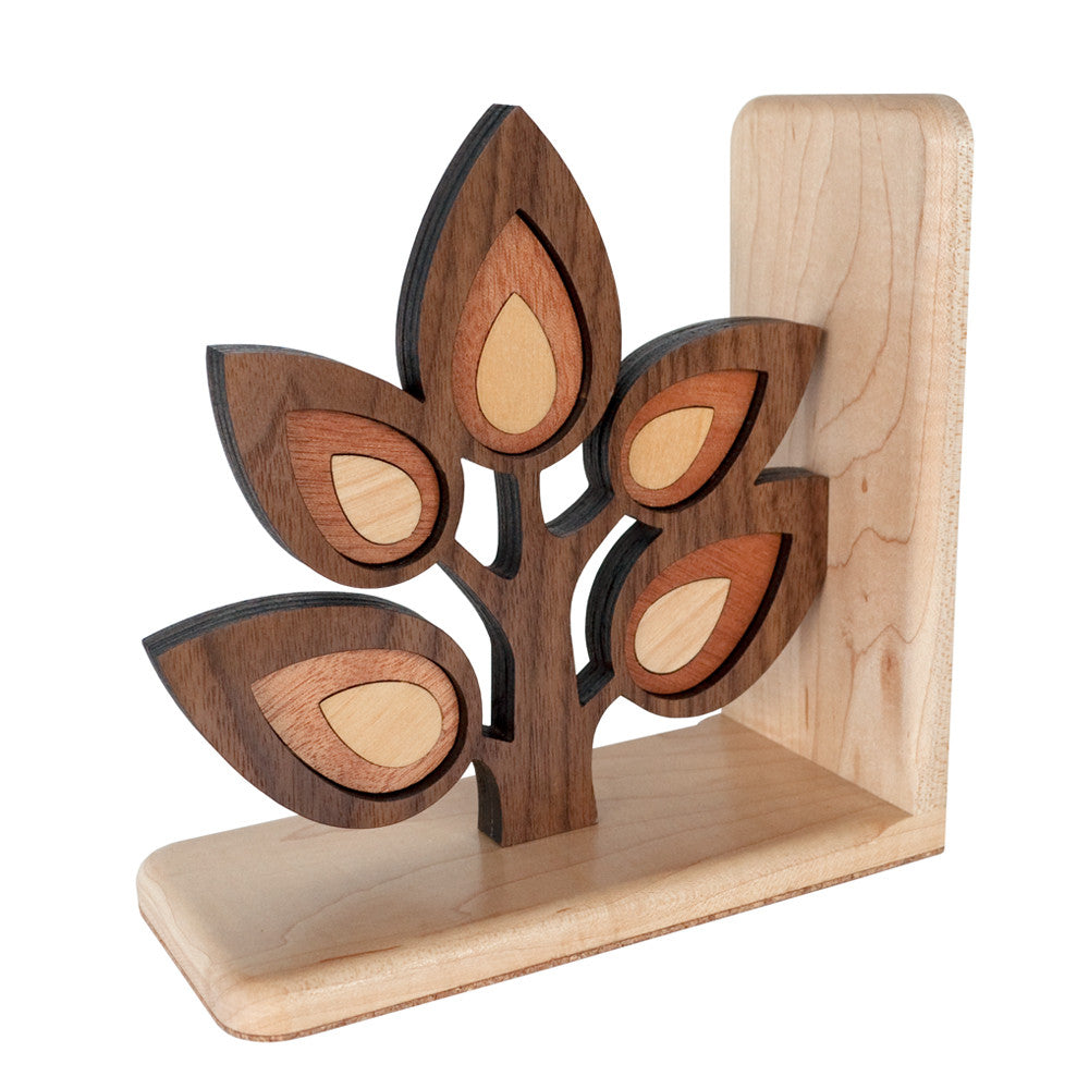 Sapling Tree Branch Wooden Bookend for woodland animal nursery decor handmade by Graphic Spaces