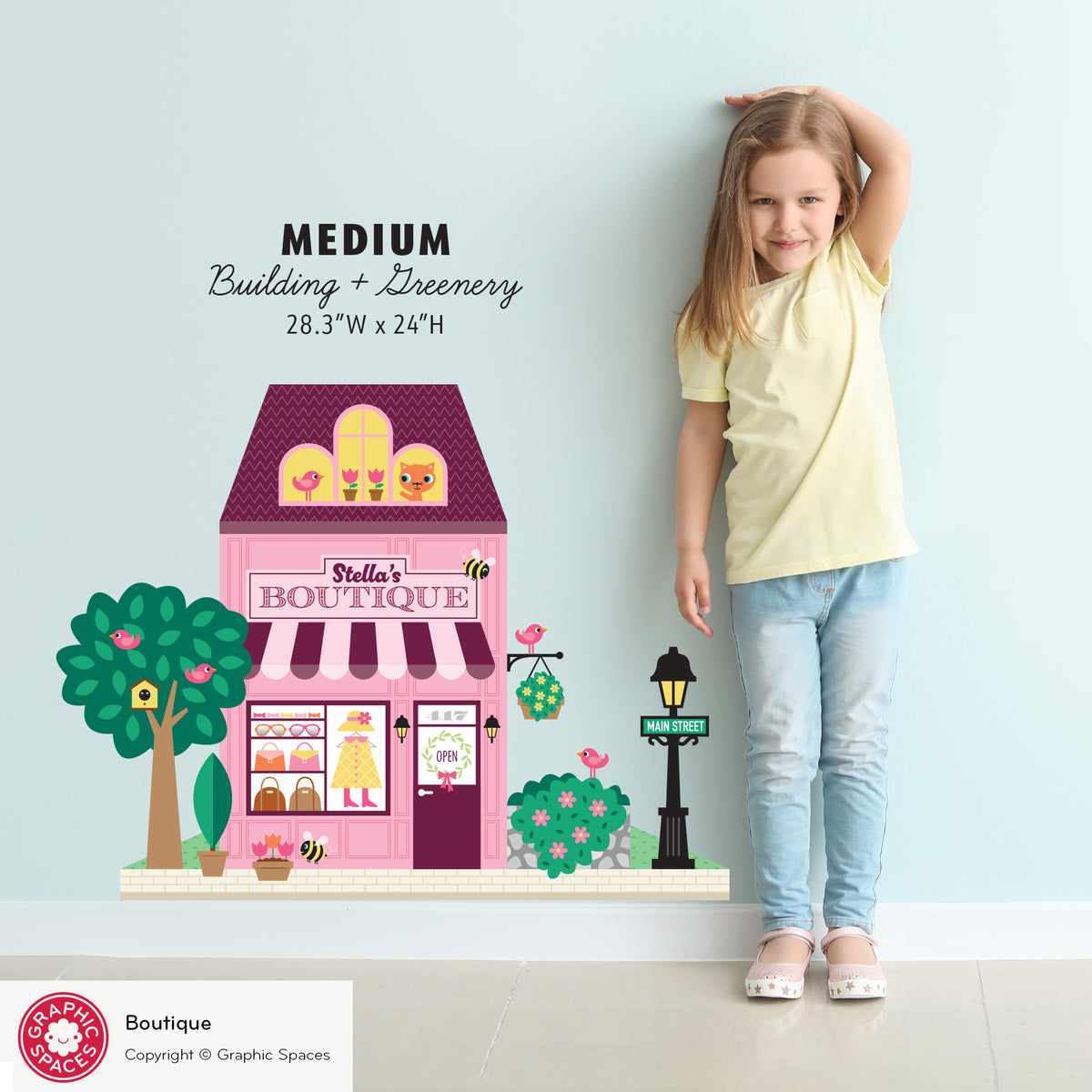 Wall Decal - Happy Town Boutique (Personalized)