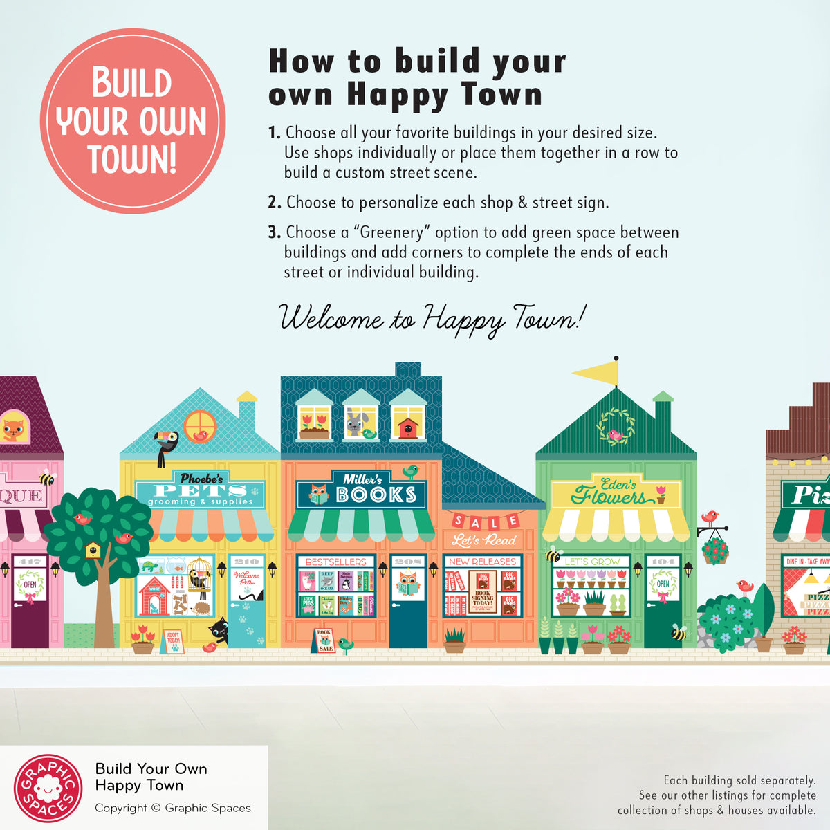 Wall Decal - Happy Town Doctor (Personalized)