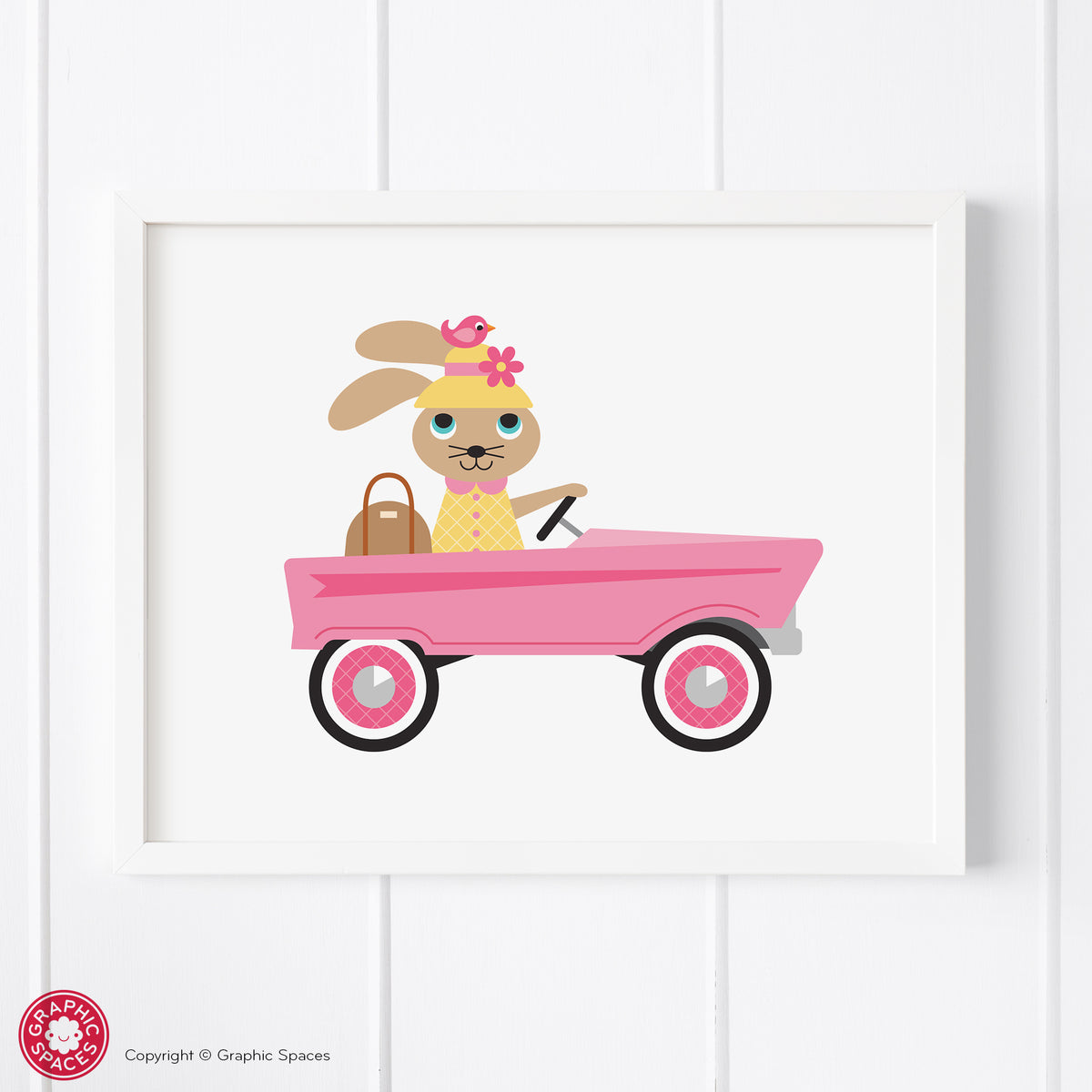 Animals in Cars Art Prints - Set of 4