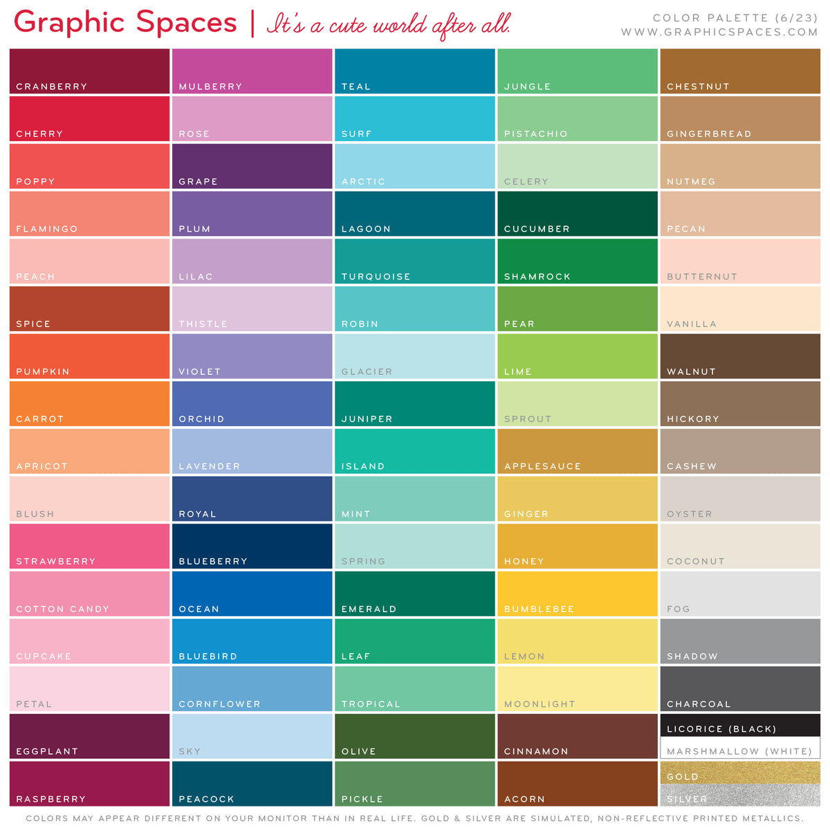 Color Swatch Palette Sample - Wall Decals