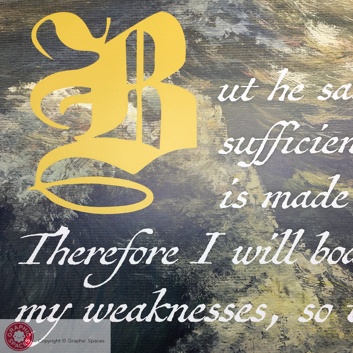 My Grace is Sufficient for You, 2 Corinthians 12:9-10 - Peel &amp; Stick Poster