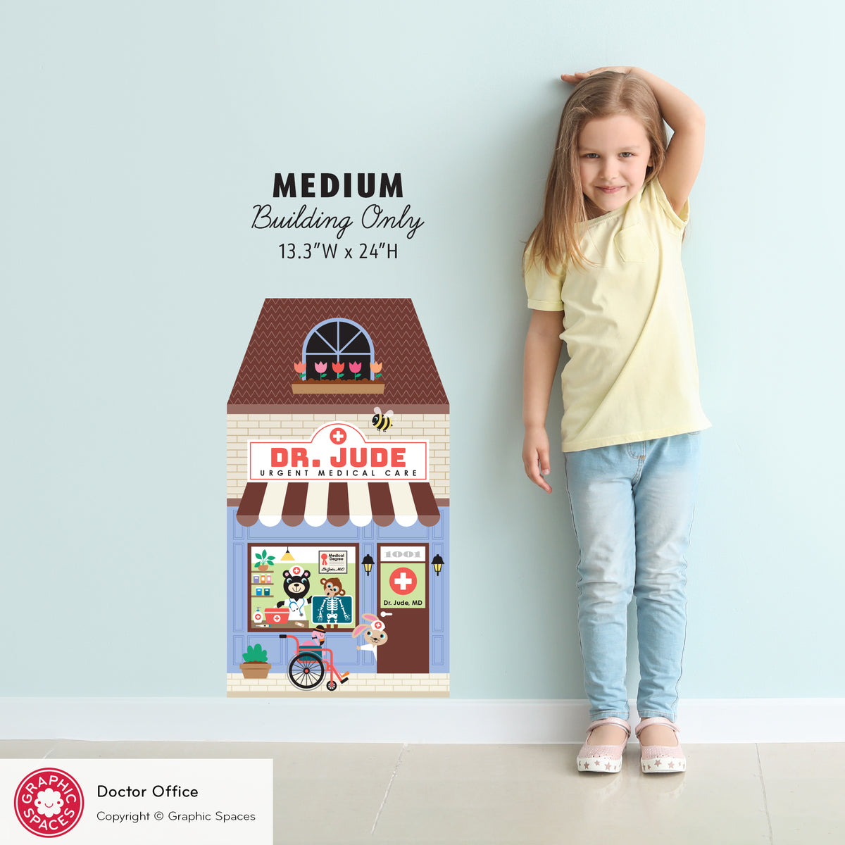 Wall Decal - Happy Town Doctor (Personalized)