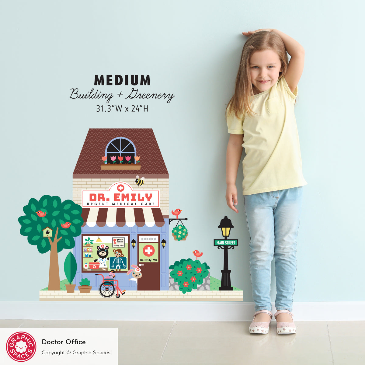 Wall Decal - Happy Town Doctor (Personalized)