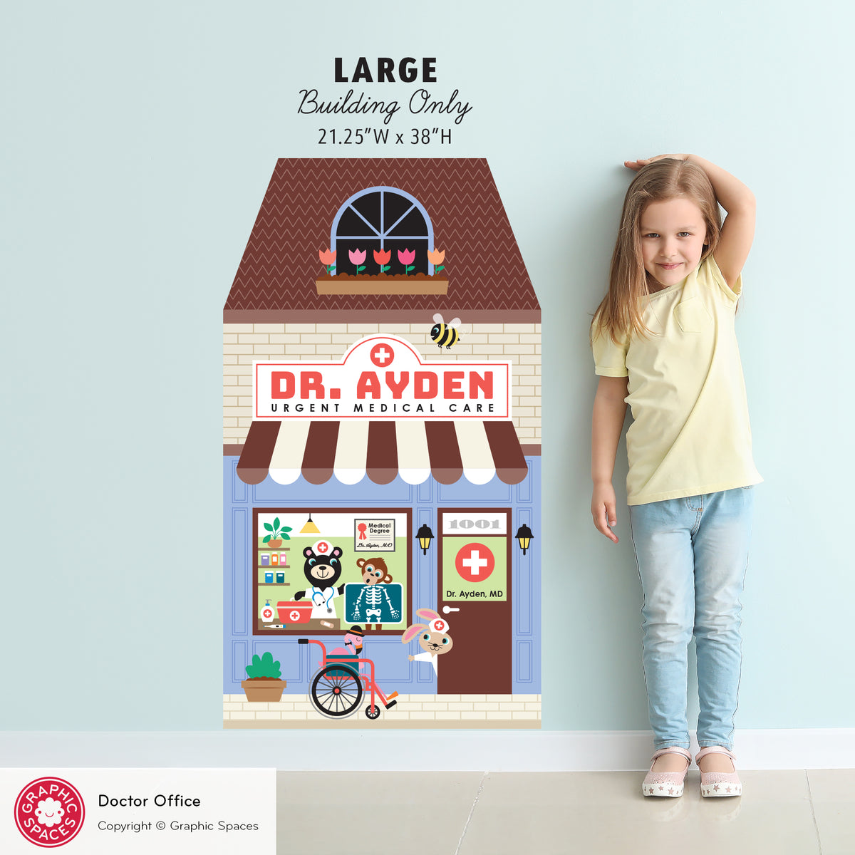 Wall Decal - Happy Town Doctor (Personalized)