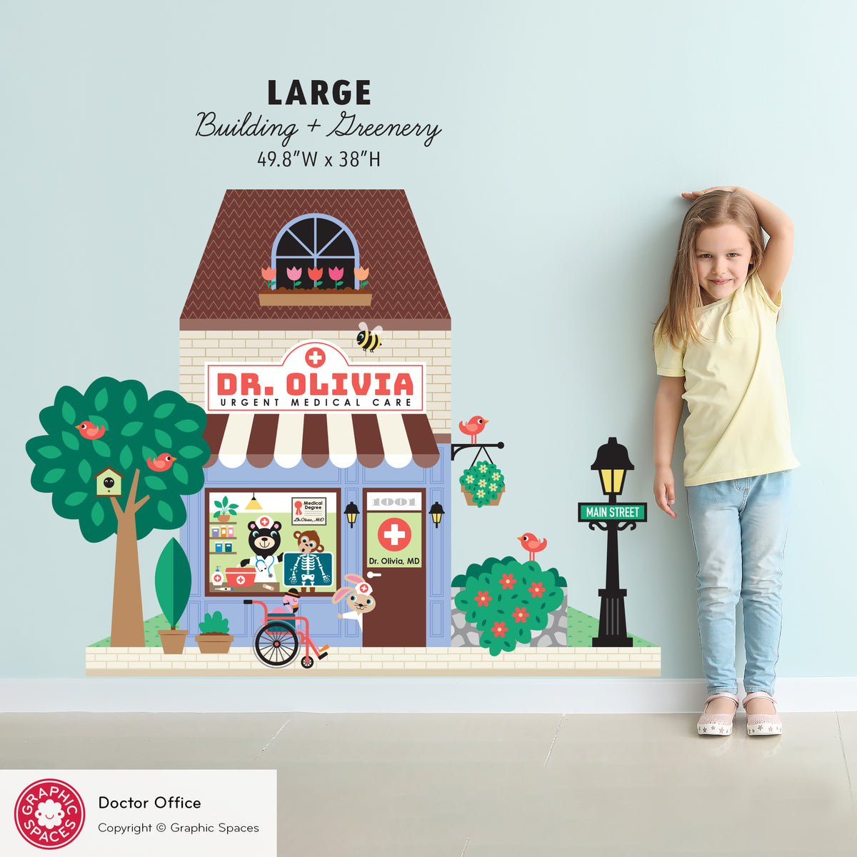 Wall Decal - Happy Town Doctor (Personalized)
