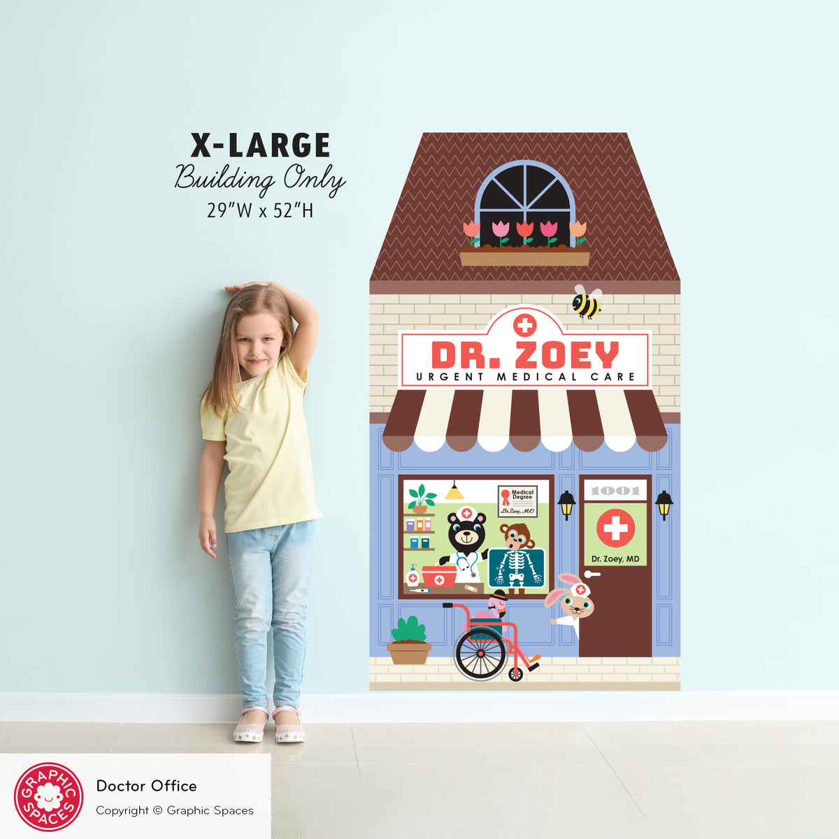 Wall Decal - Happy Town Doctor (Personalized)
