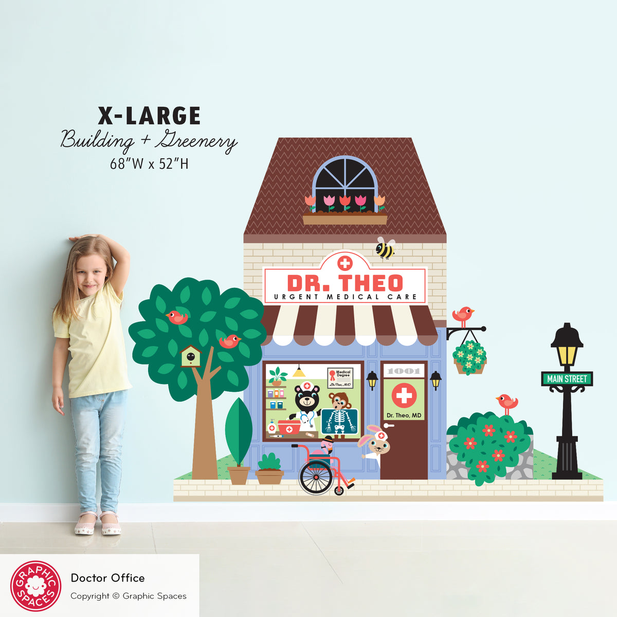 Wall Decal - Happy Town Doctor (Personalized)