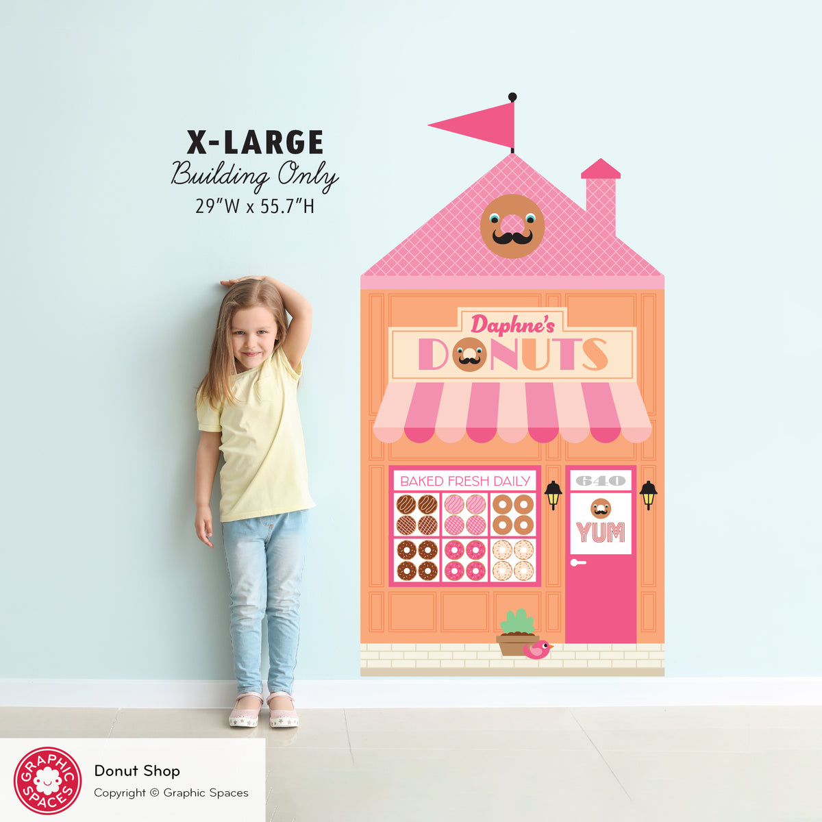 Donut Shop Wall Decal - Happy Town
