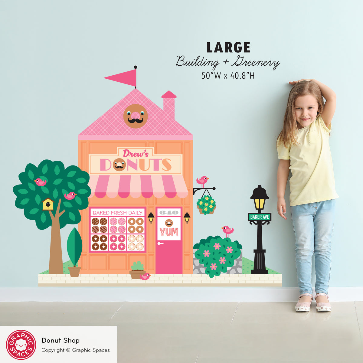 Donut Shop Wall Decal - Happy Town