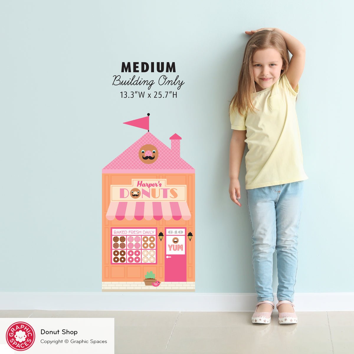 Donut Shop Wall Decal - Happy Town