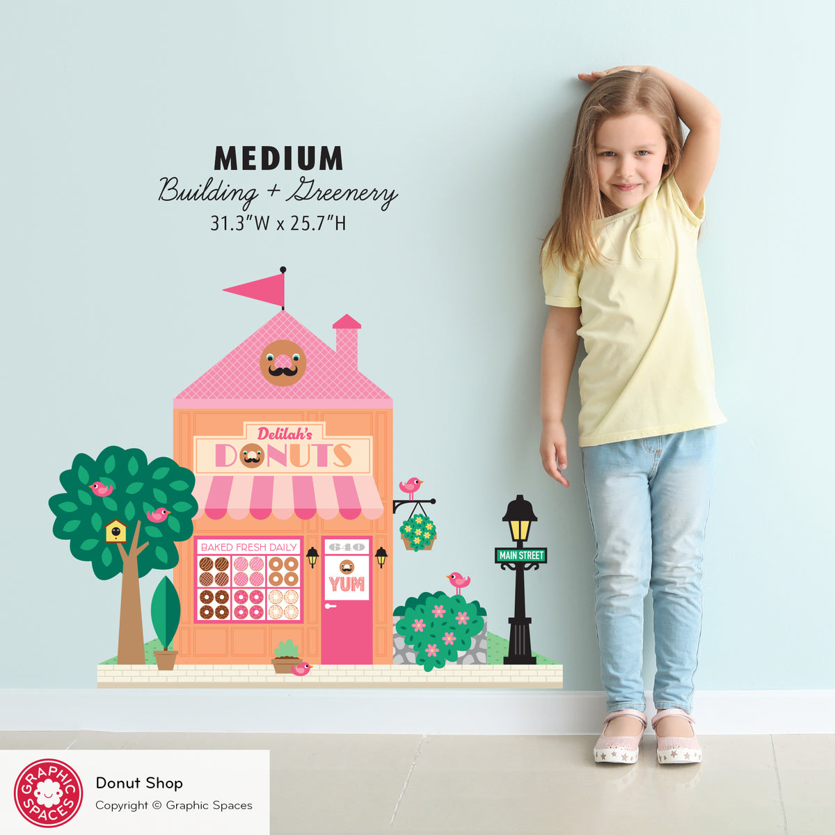 Donut Shop Wall Decal - Happy Town