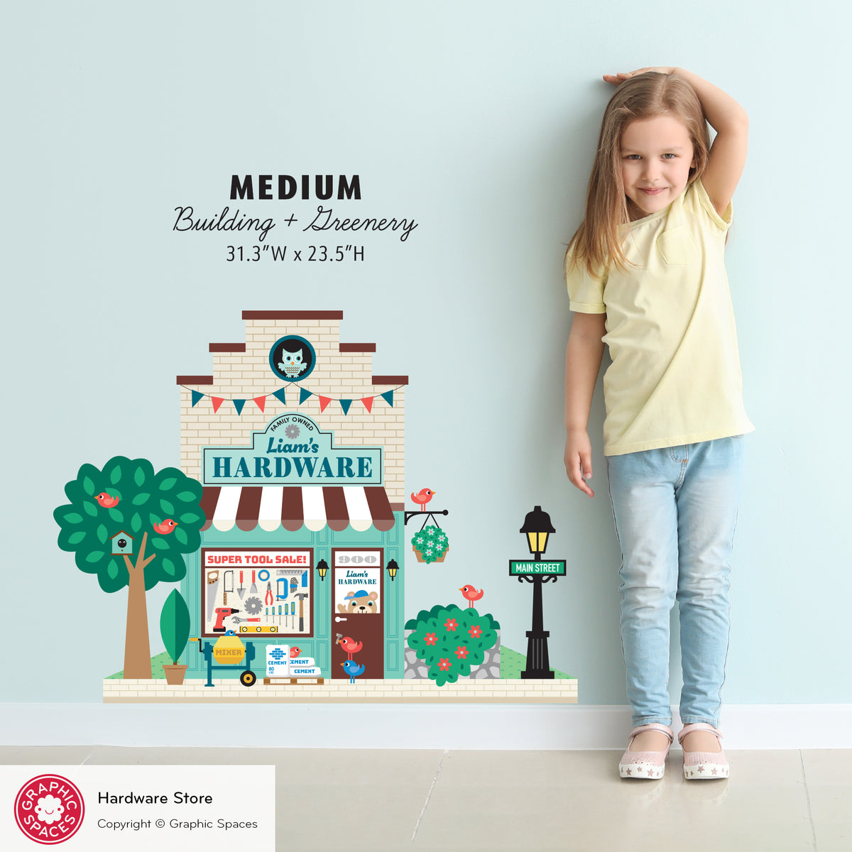 Hardware Store Wall Decal - Happy Town