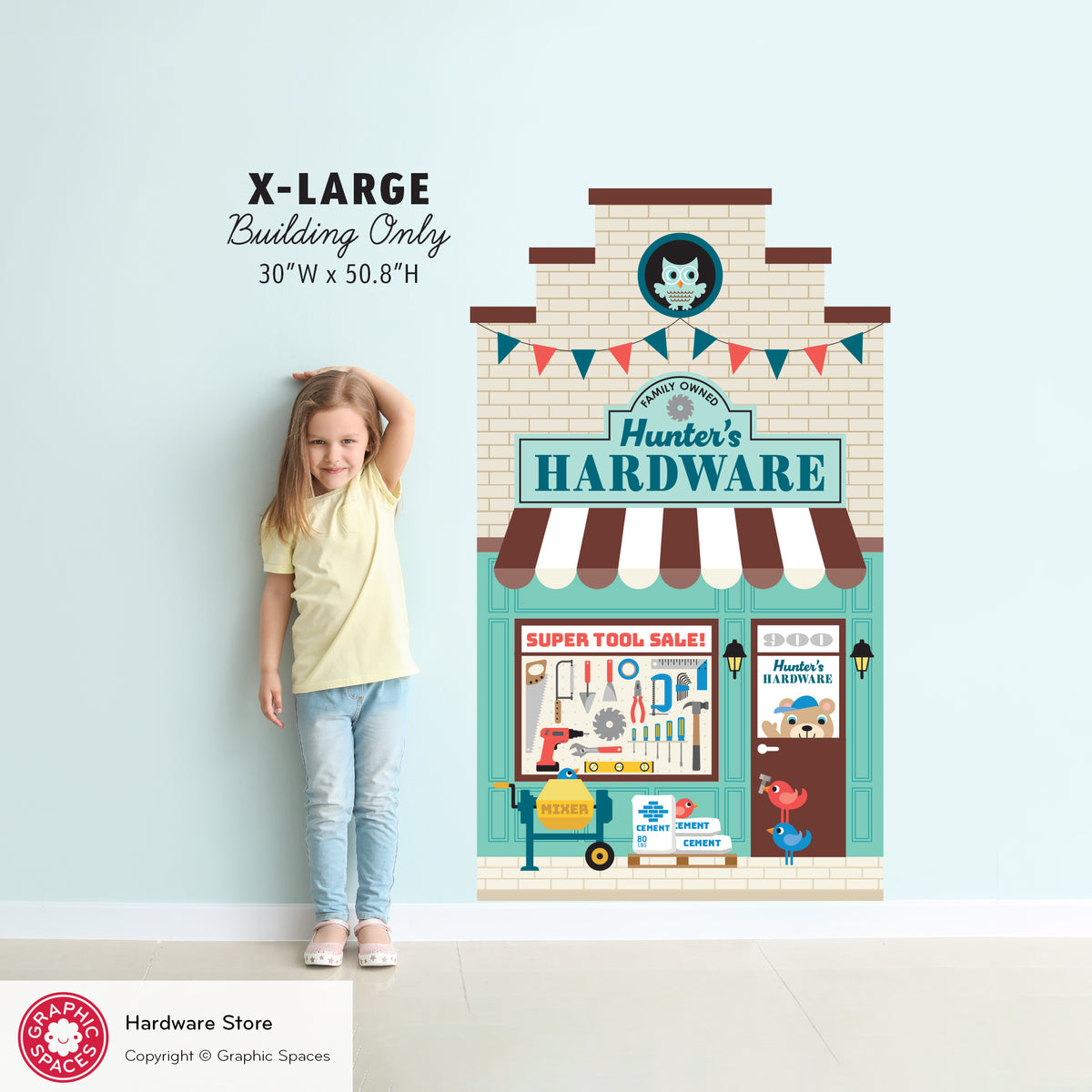 Hardware Store Wall Decal - Happy Town