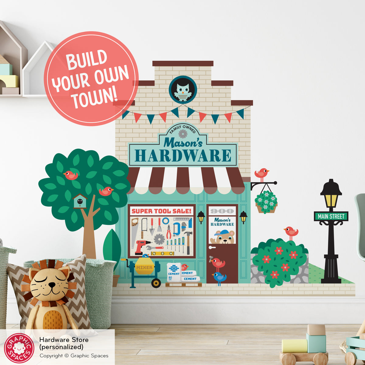 Hardware Store Wall Decal - Happy Town