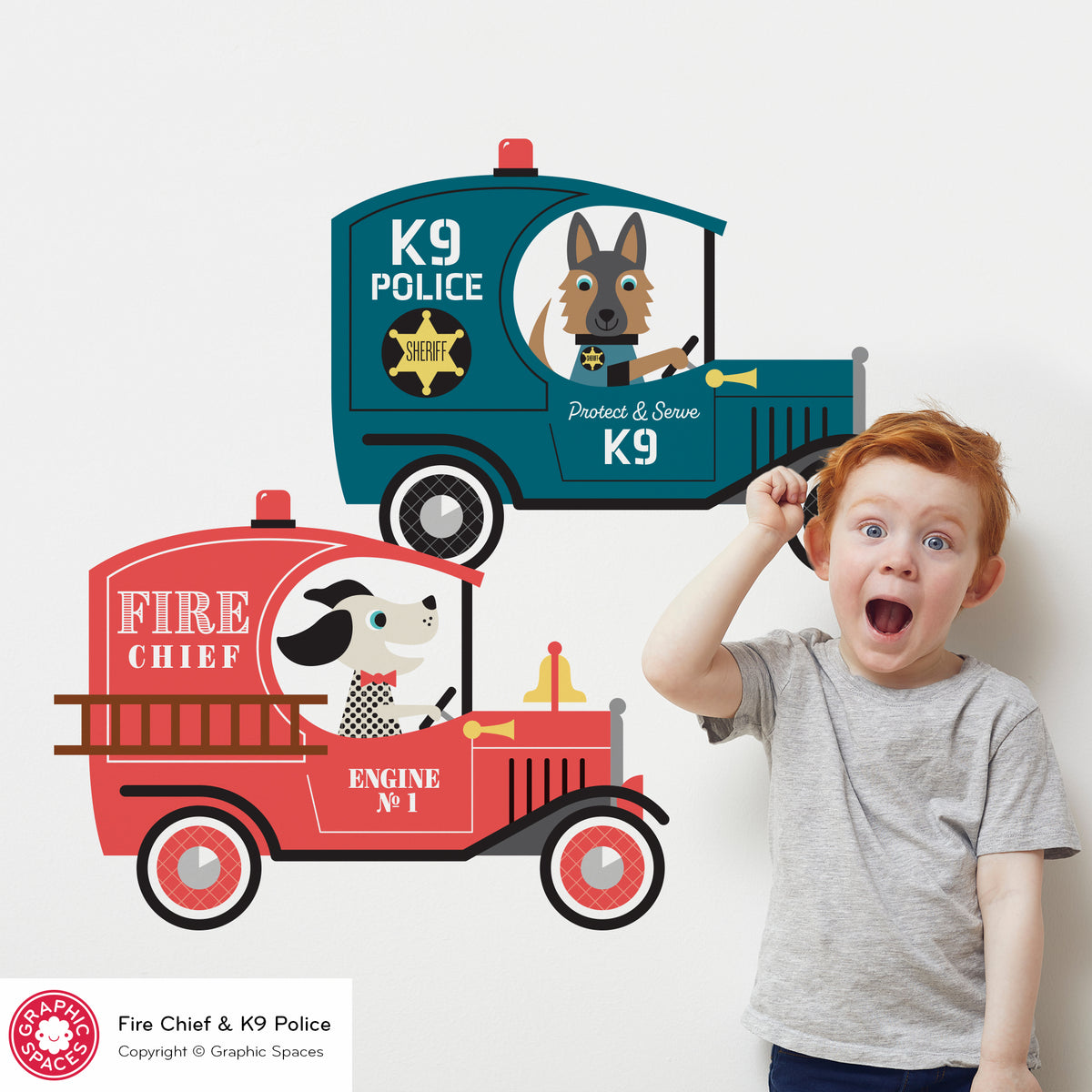 Wall Decal - Animals in Cars &amp; Trucks (Your Choice)