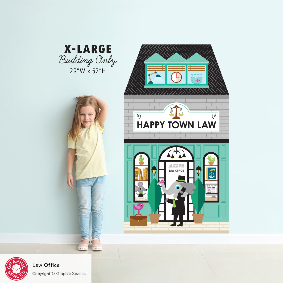 Wall Decal - Happy Town Law Office (Personalized)