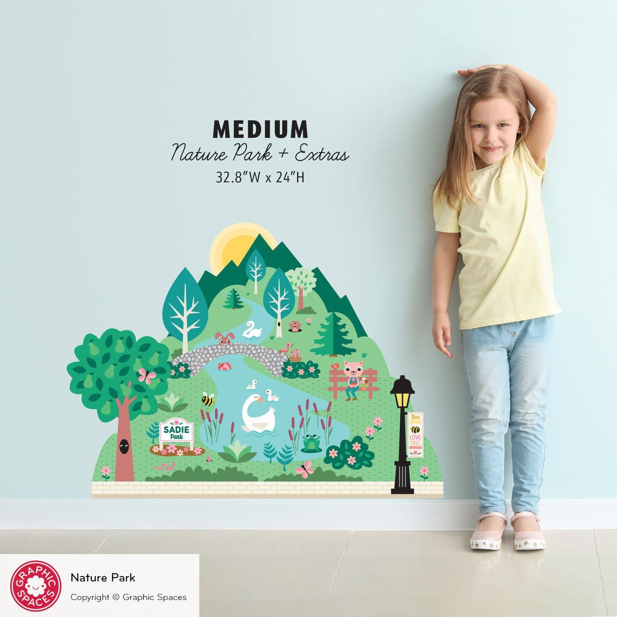 Wall Decal - Happy Town Nature Park (Personalized)