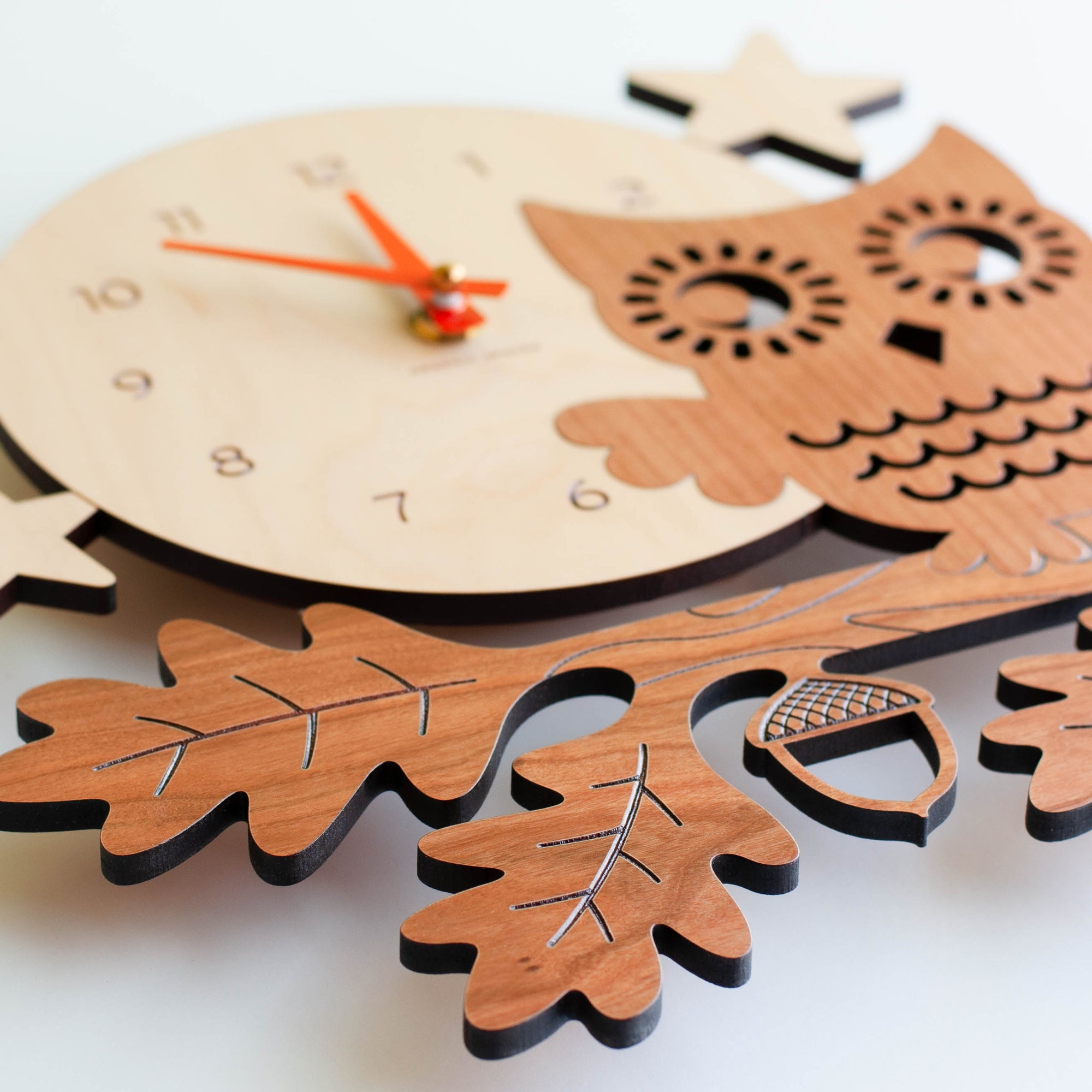 Night Owl Wall Clock | Woodland Nursery Decor | Graphic Spaces