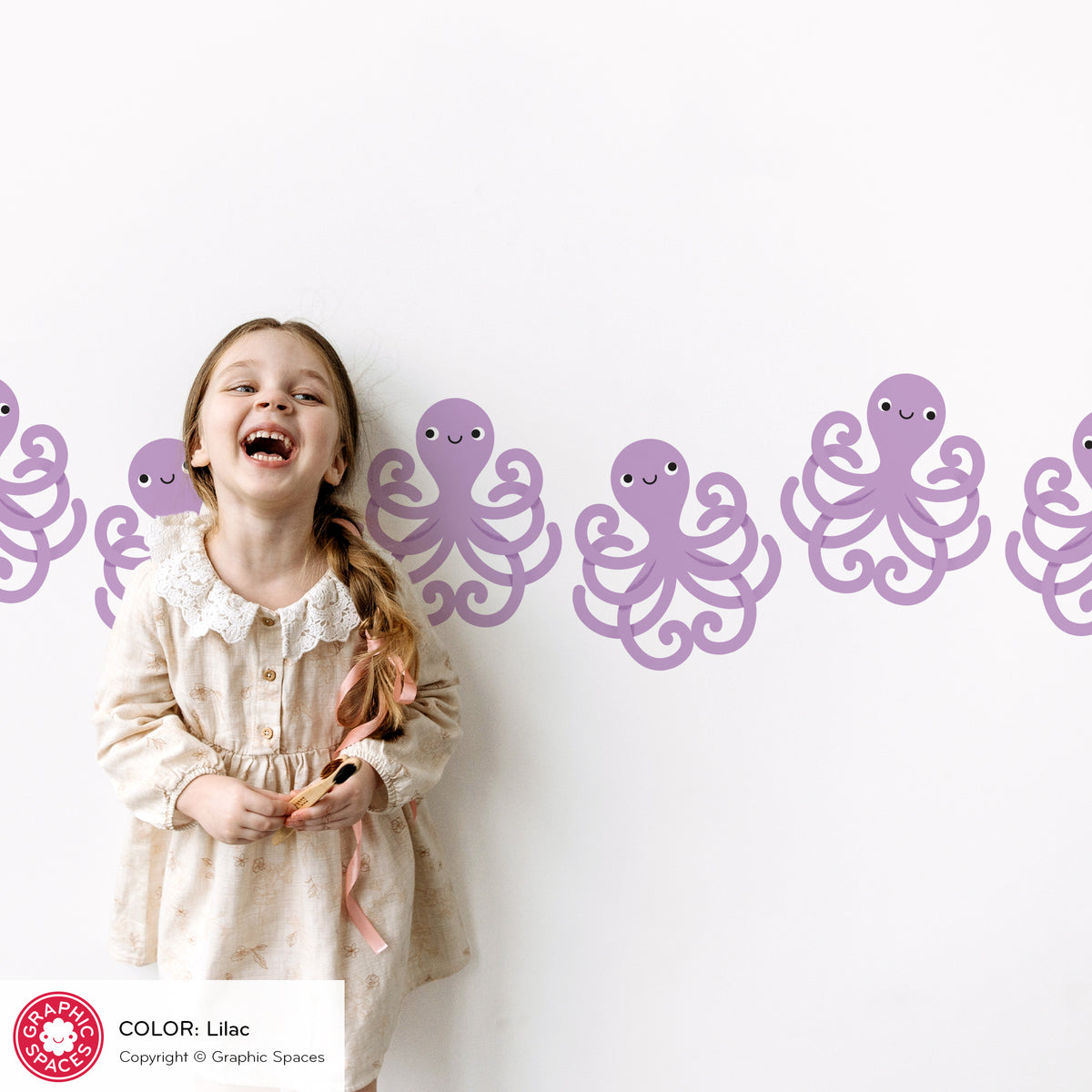 Octopus Scatter Fabric Wall Decals - Pack of 10