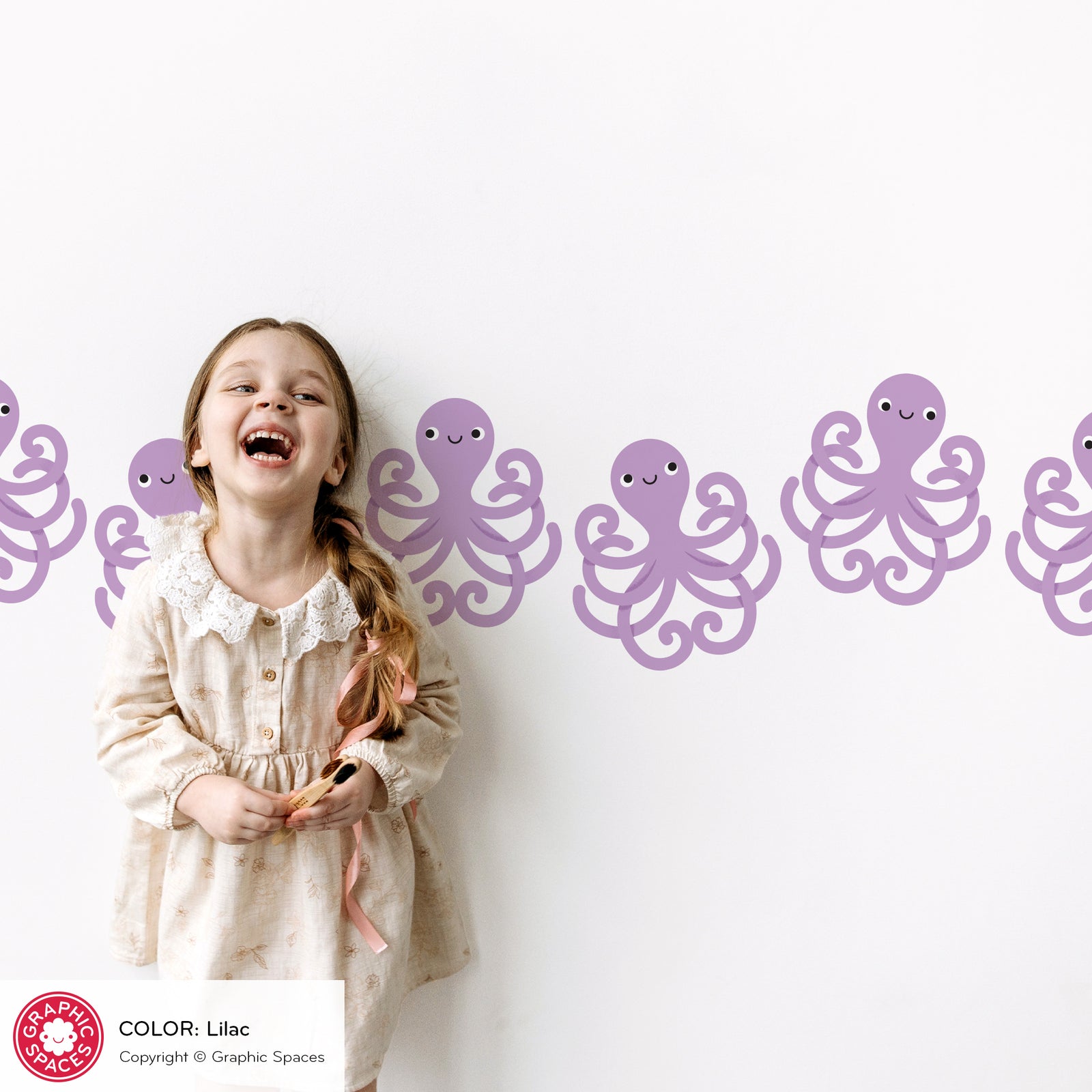 Kids Wall Decal - Octopus Scatter (Pack of 10) - Graphic Spaces
