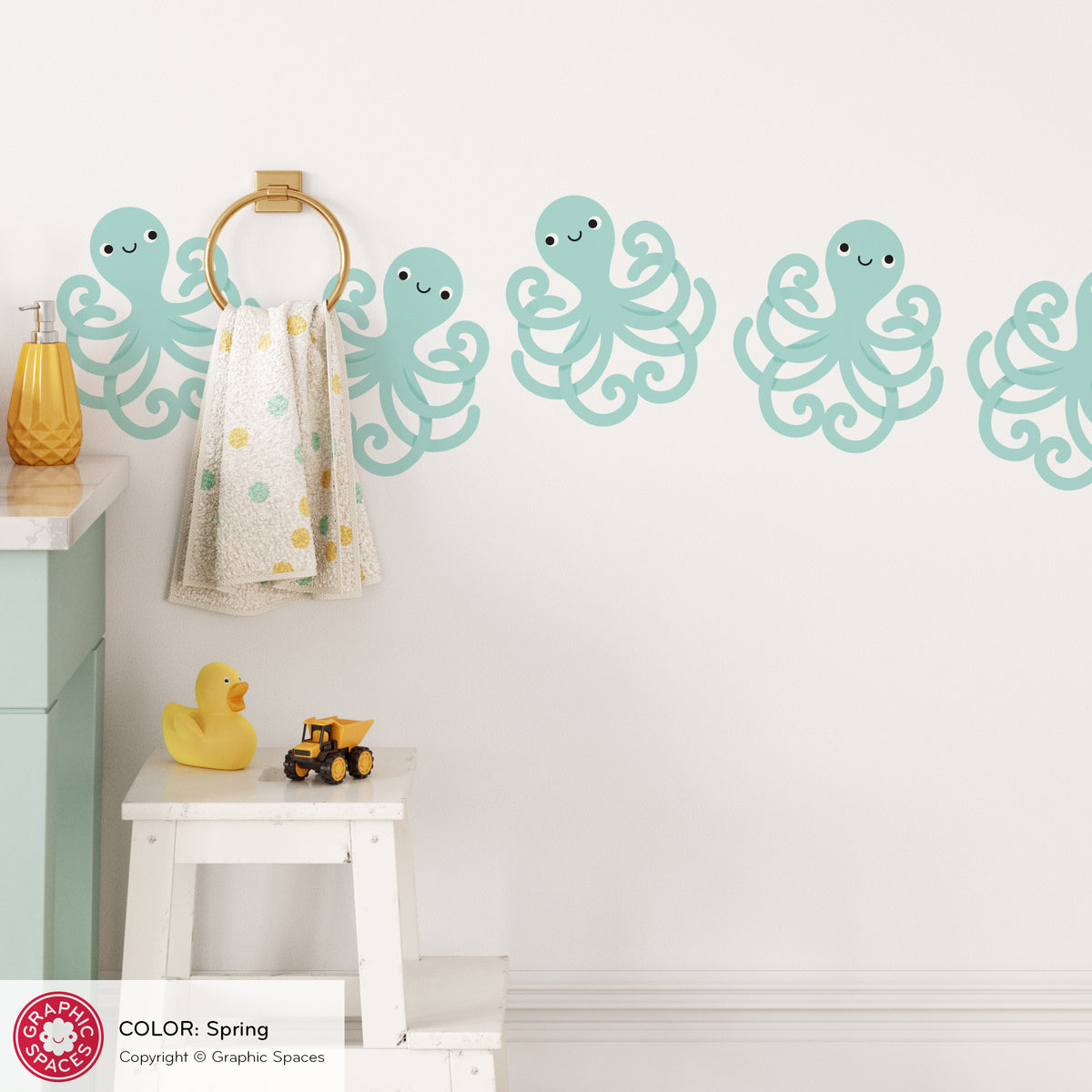 Wall Decal - Octopus Scatter (Pack of 10)