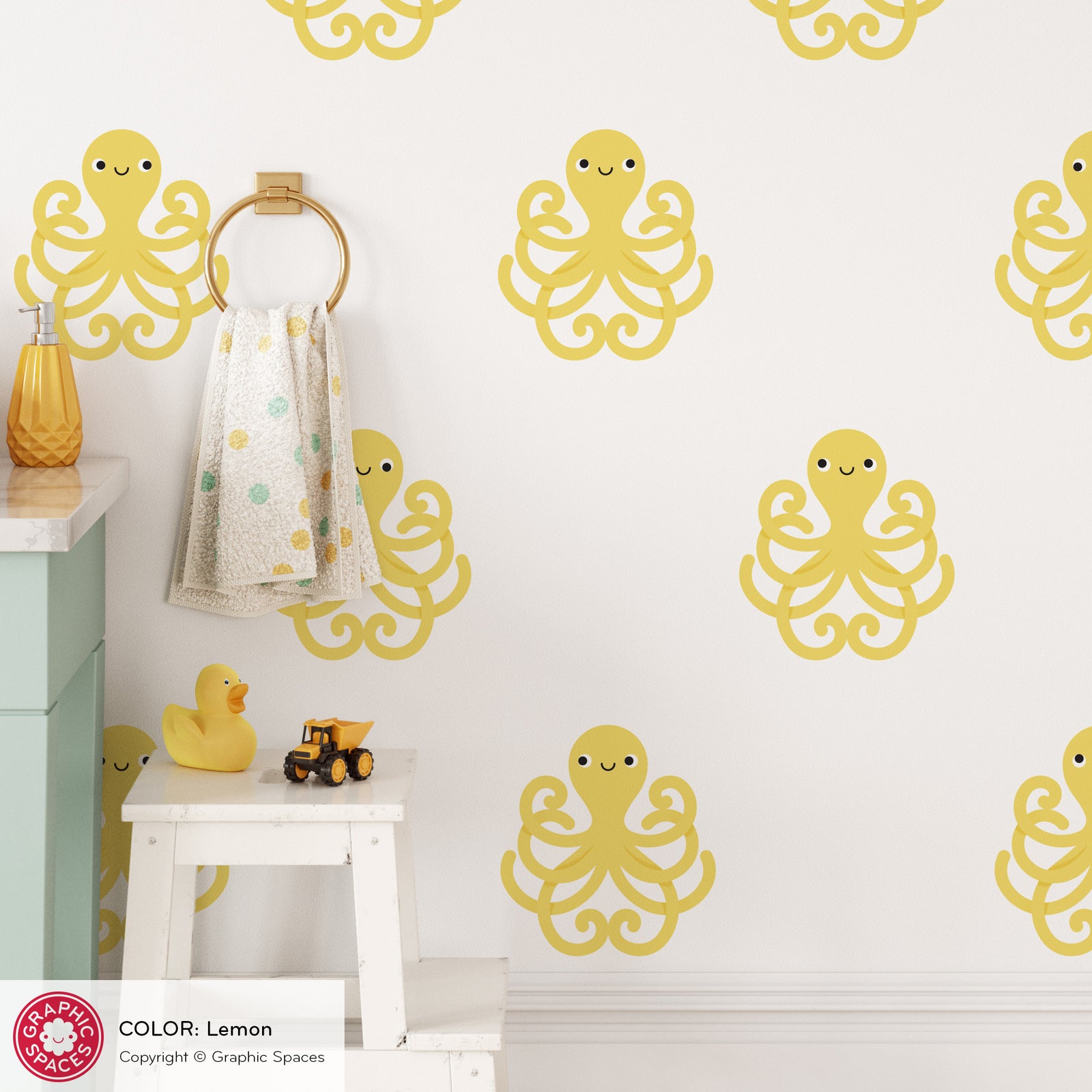 Kids Wall Decal - Octopus Scatter (Pack of 10) - Graphic Spaces