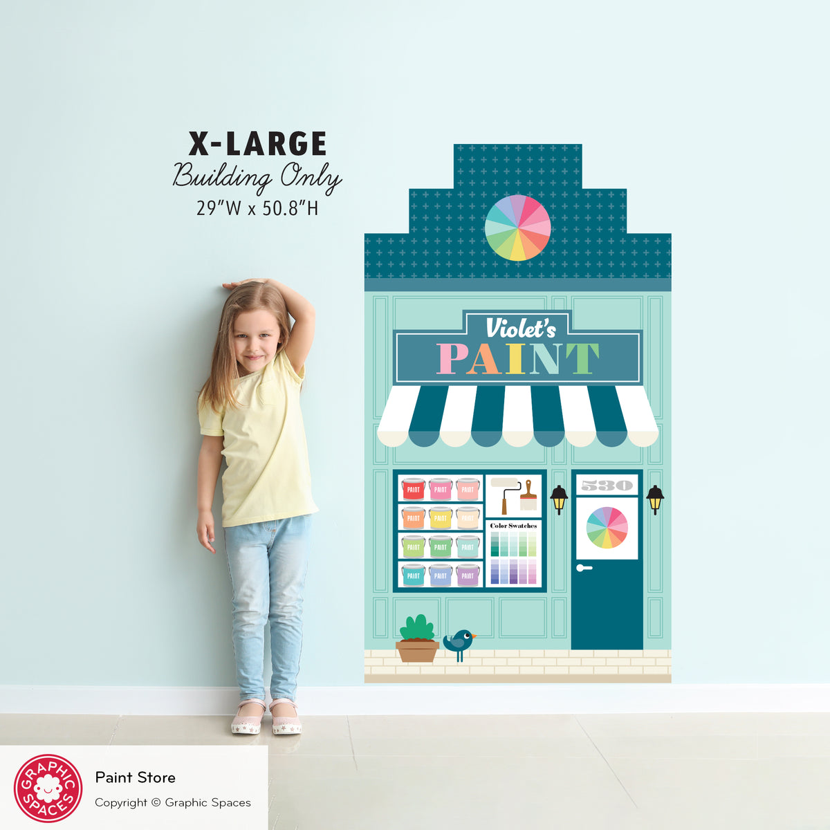 Paint Store Wall Decal - Happy Town