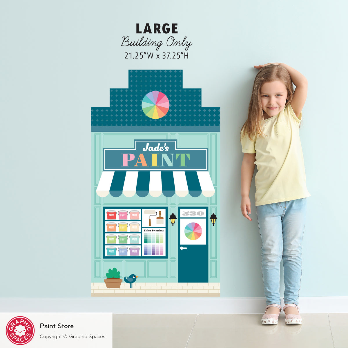 Paint Store Wall Decal - Happy Town