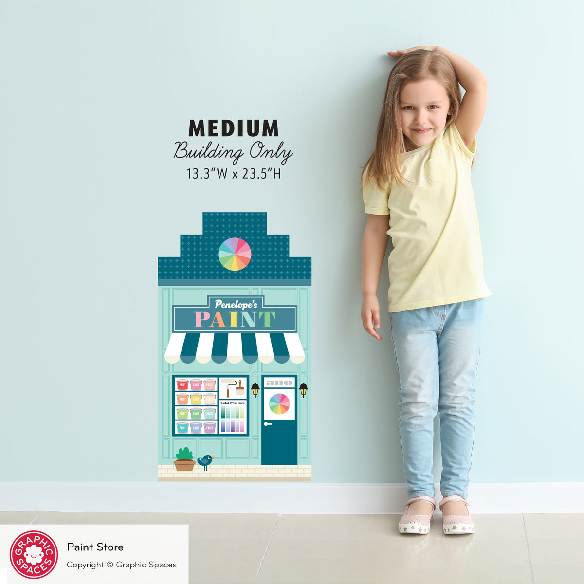 Paint Store Wall Decal - Happy Town