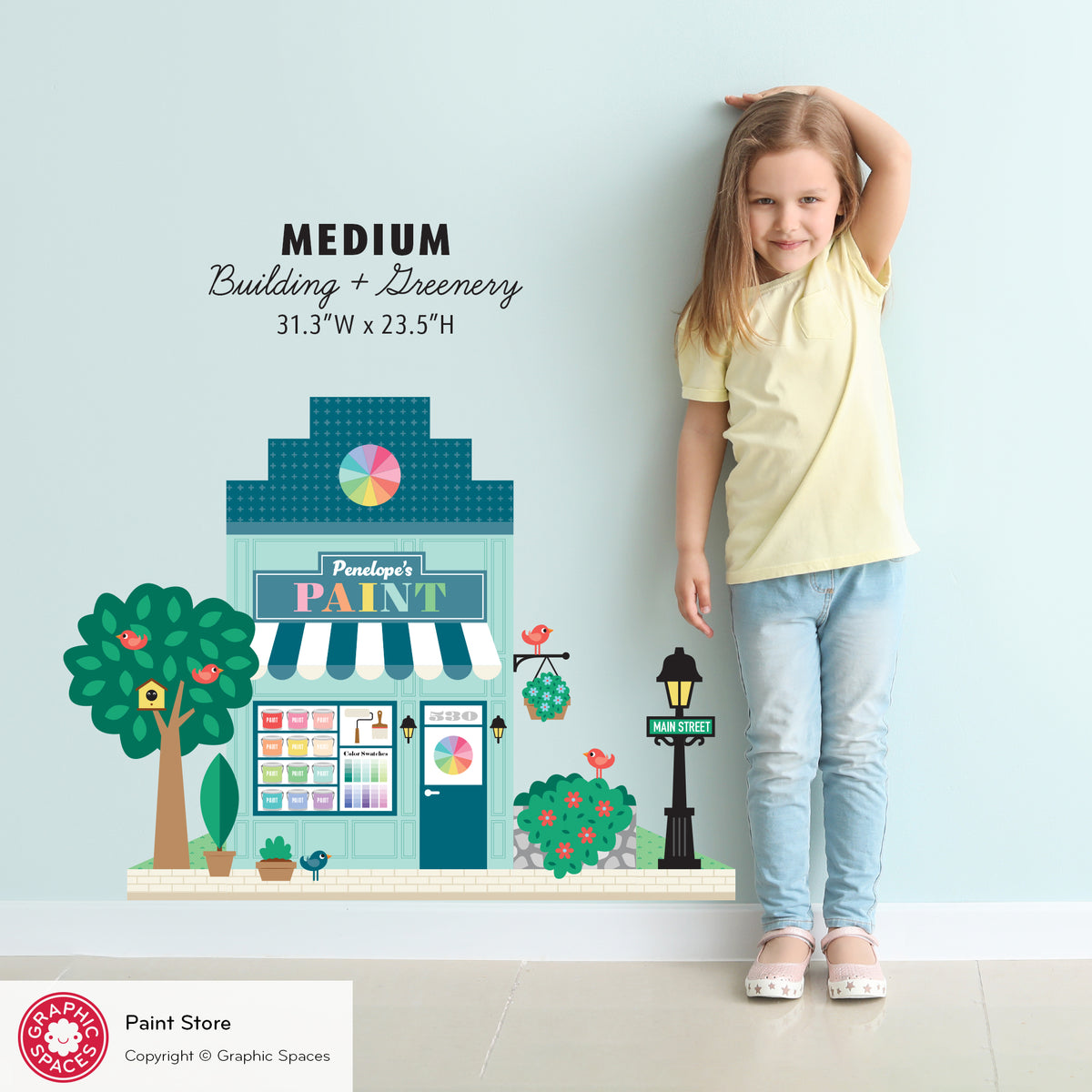 Paint Store Wall Decal - Happy Town