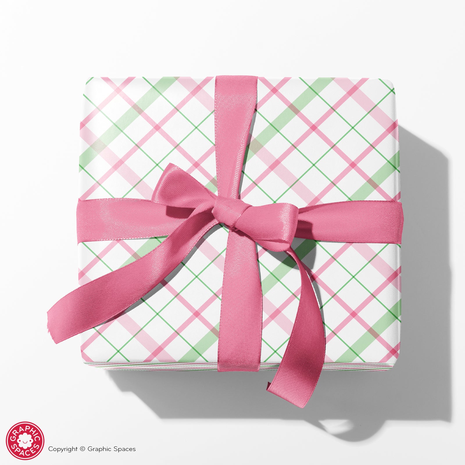 Wrapping Paper - Plaid (Pink & Green) - Graphic Spaces