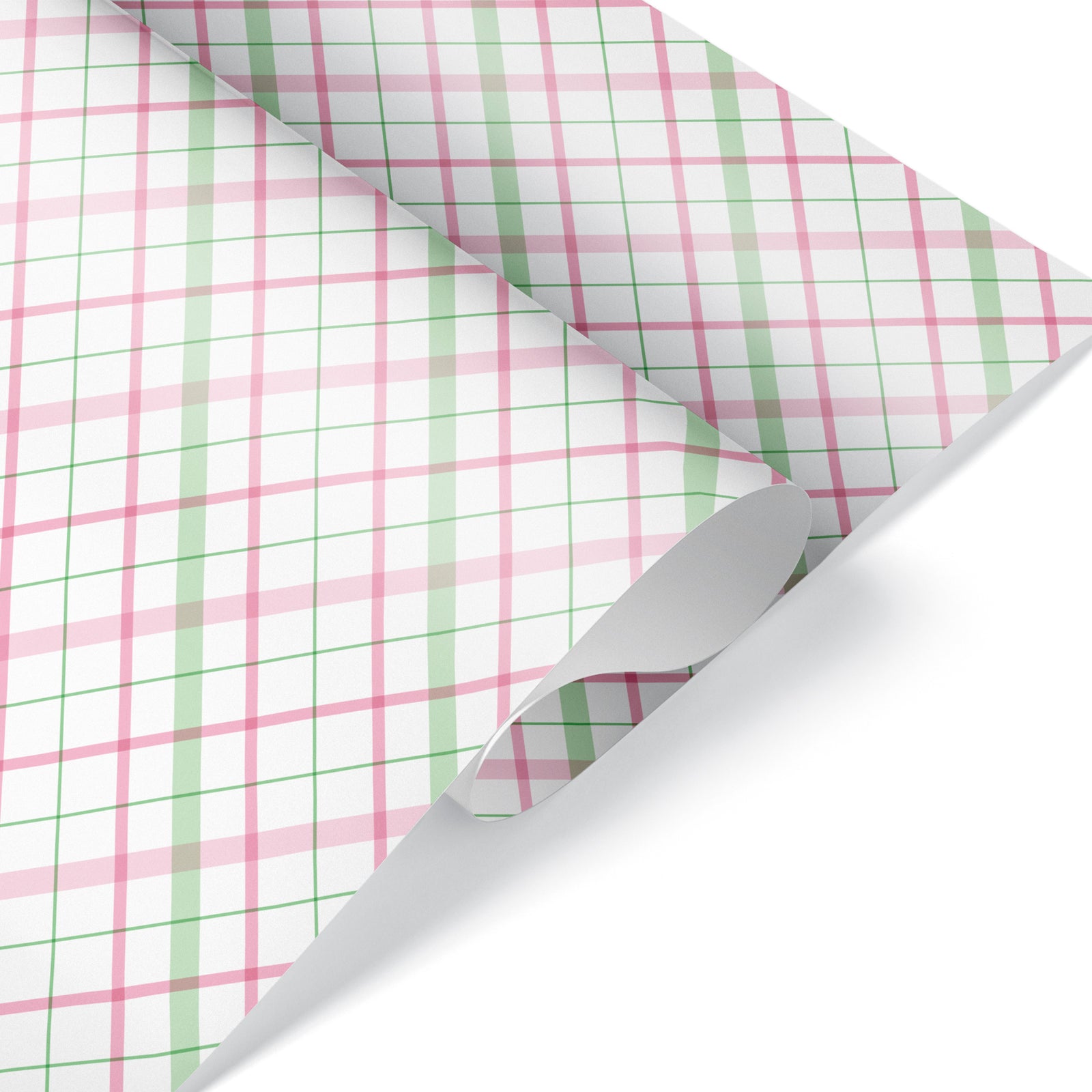 Wrapping Paper - Plaid (Pink & Green) - Graphic Spaces