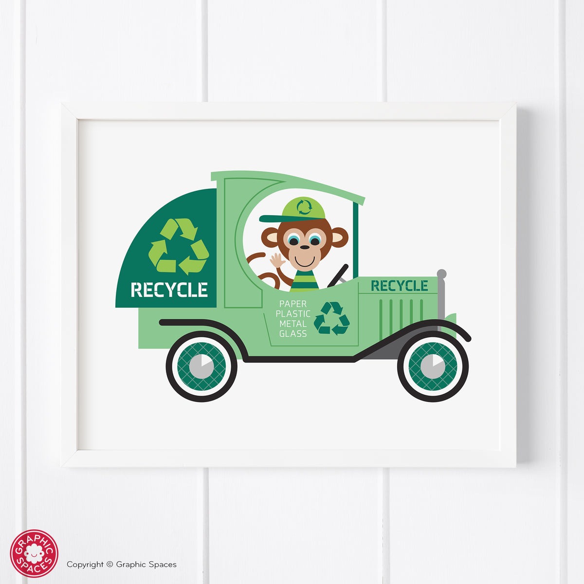 Animals in Trucks Art Prints - Set of 4