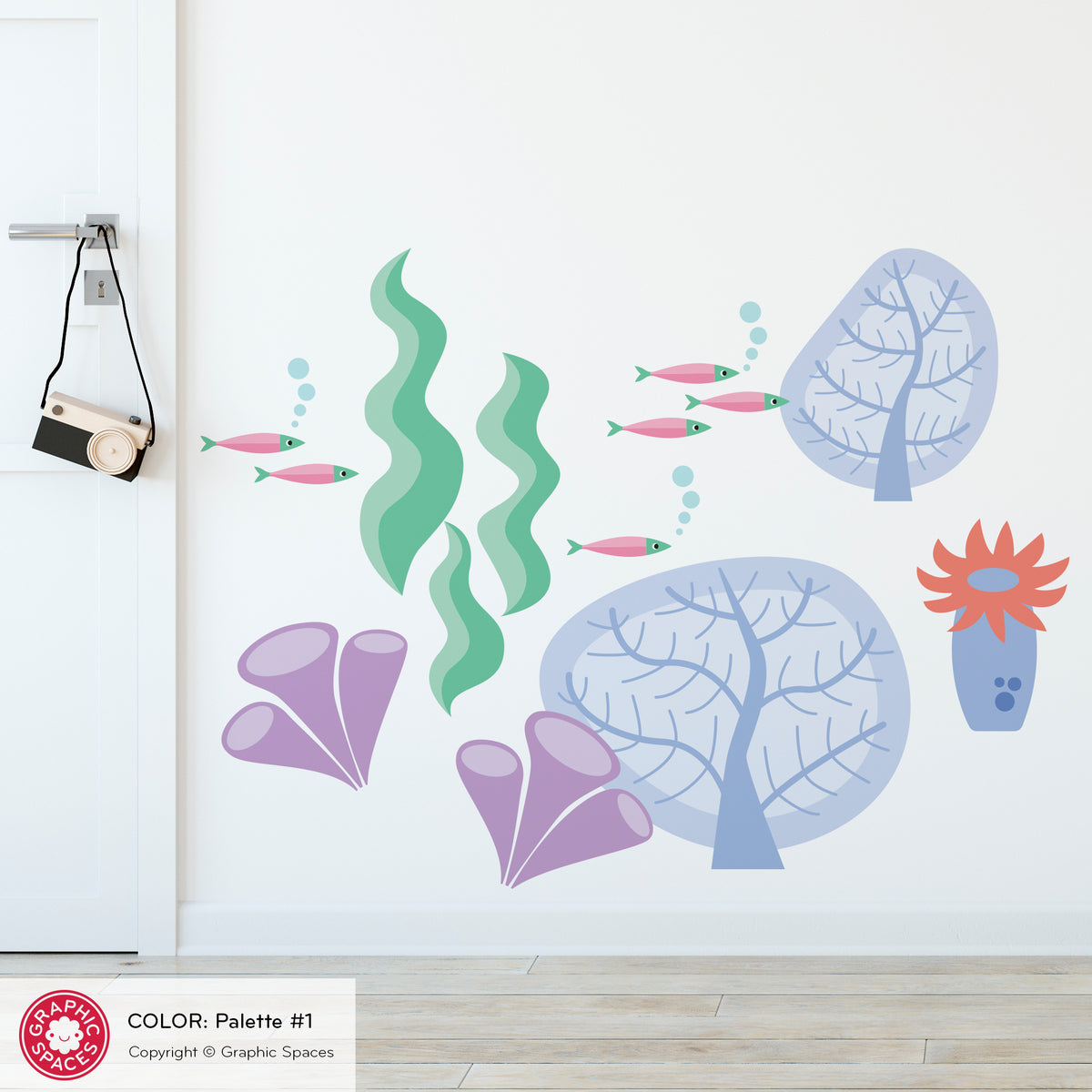 Sea Coral Fabric Wall Decals - Set #2