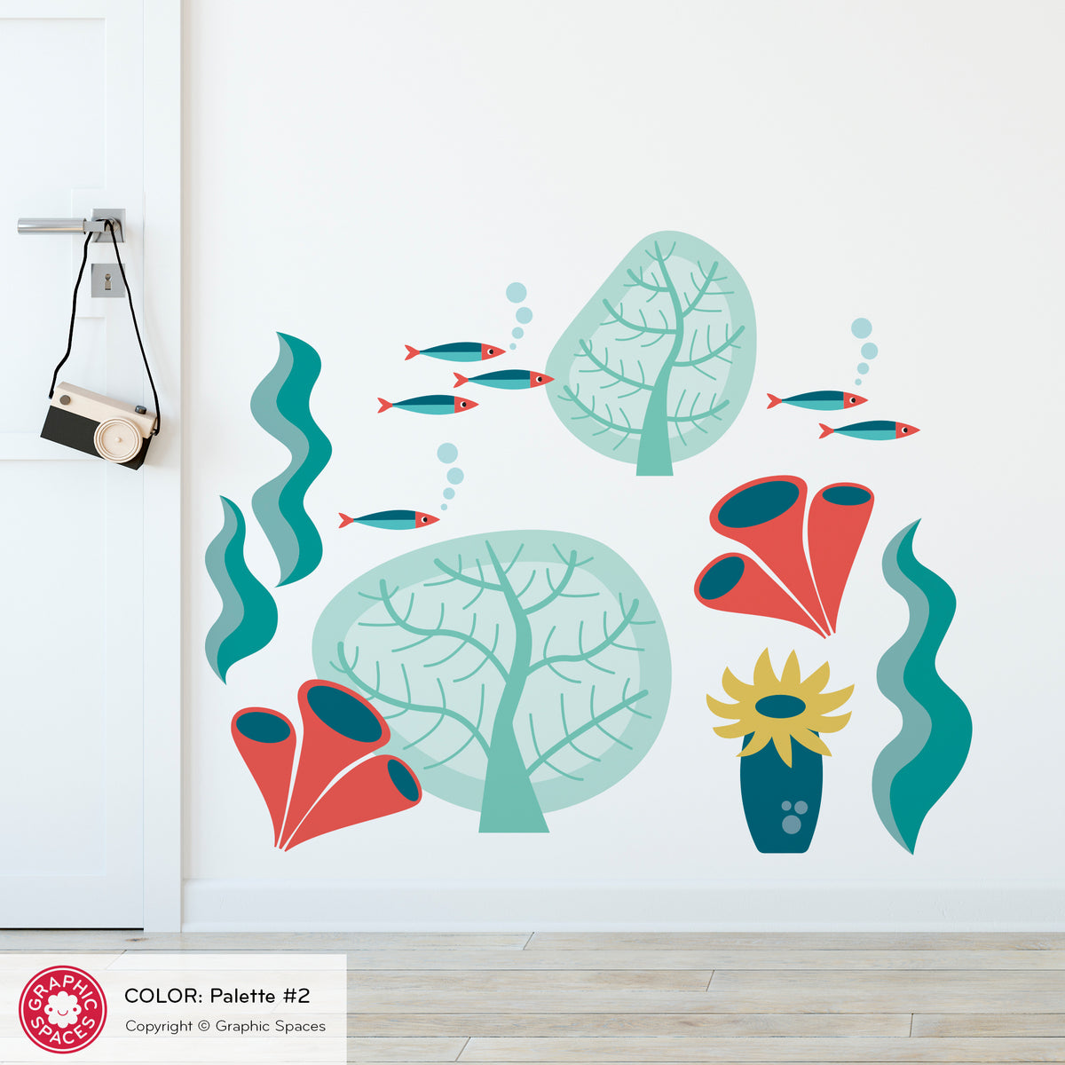 Sea Coral Fabric Wall Decals - Set #2