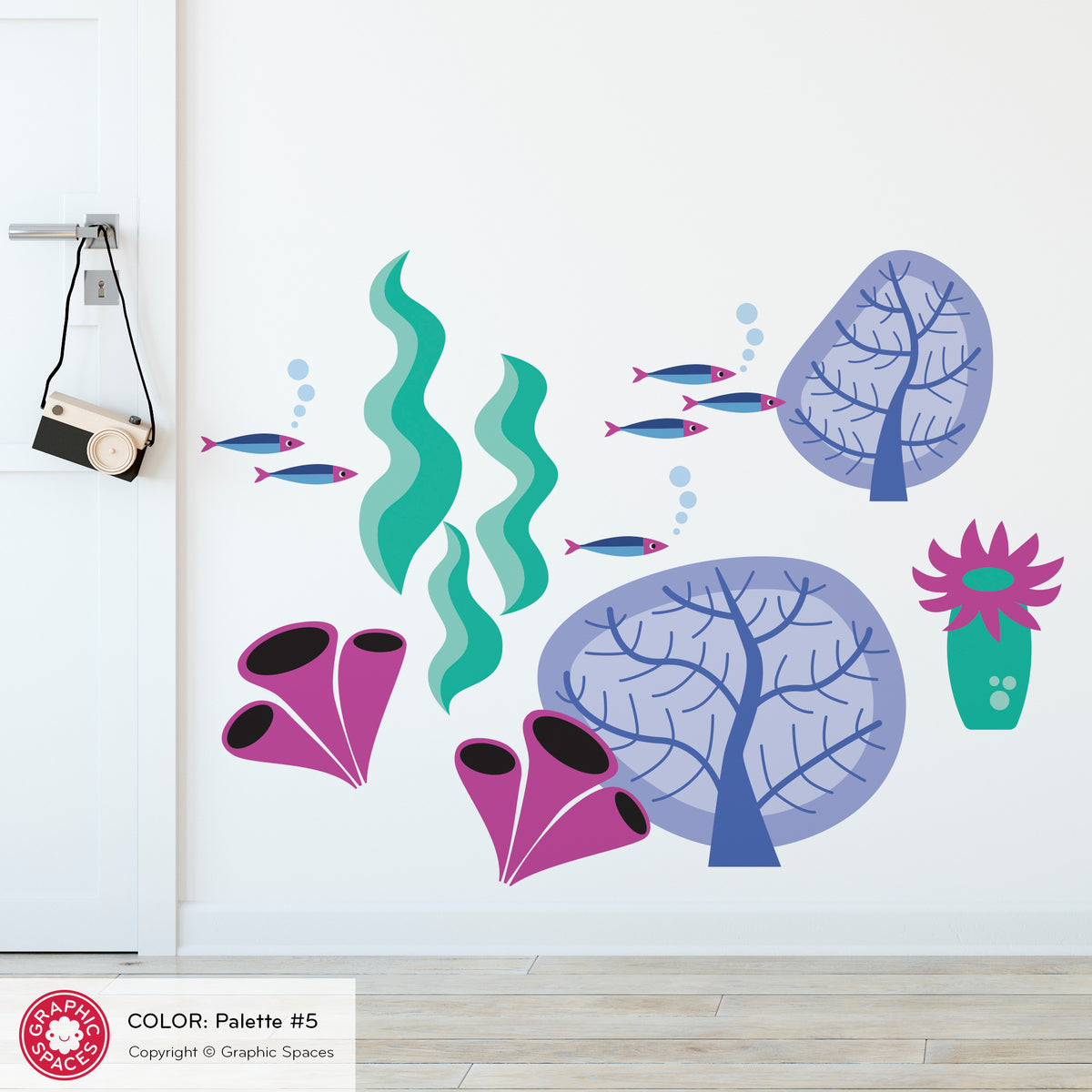 Sea Coral Fabric Wall Decals - Set #2