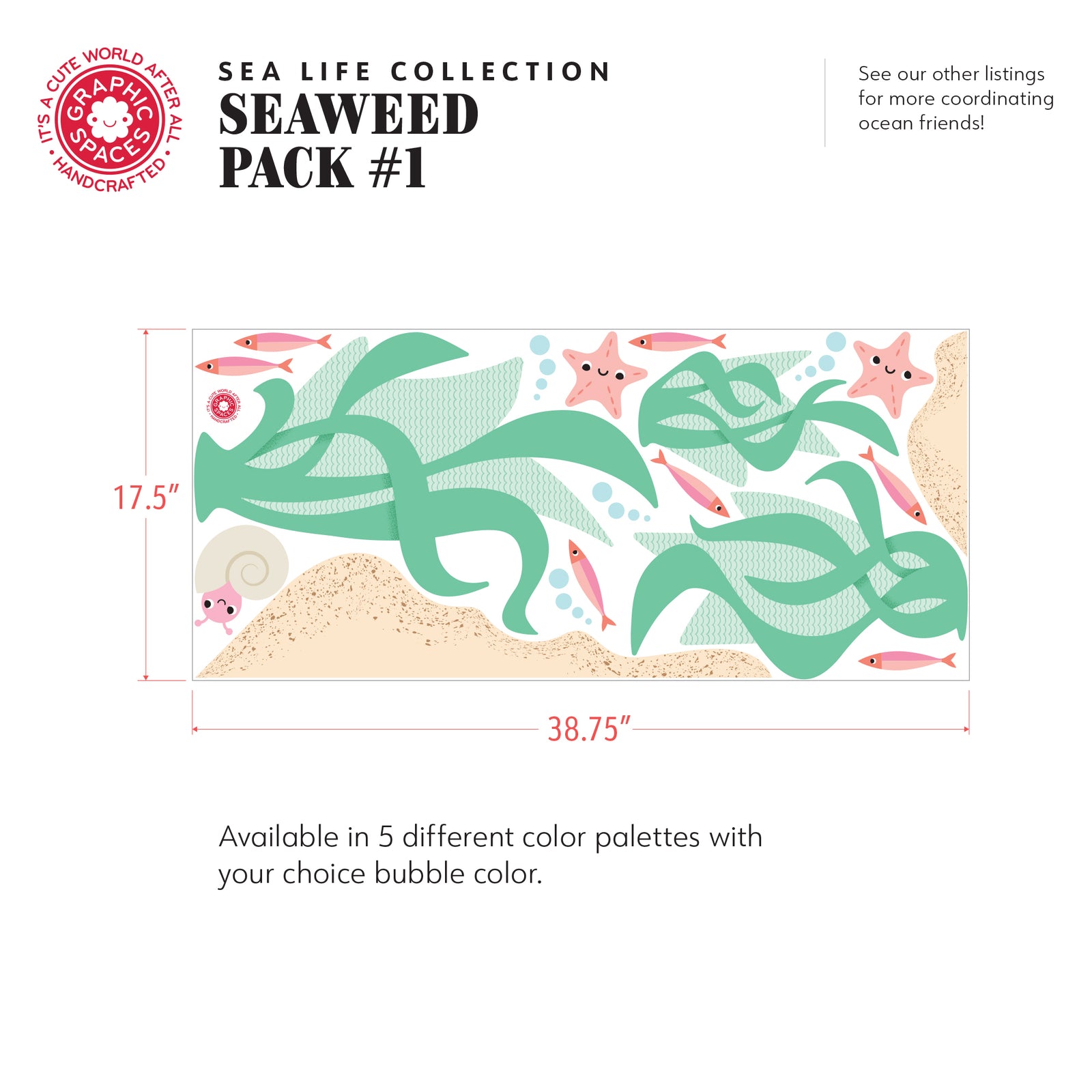 Wall Decal - Seaweed (Nautical Palette #4) - Graphic Spaces