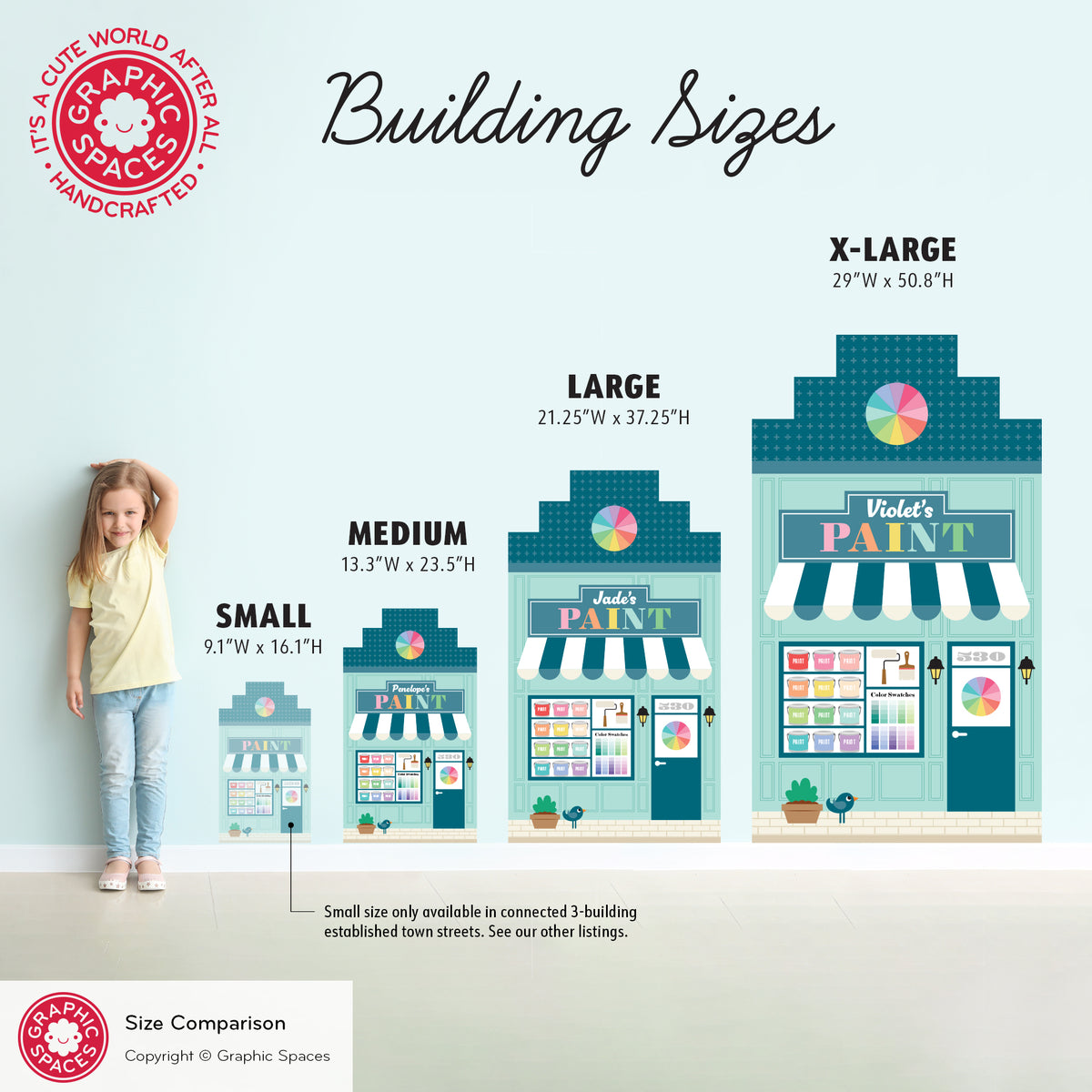 Paint Store Wall Decal - Happy Town