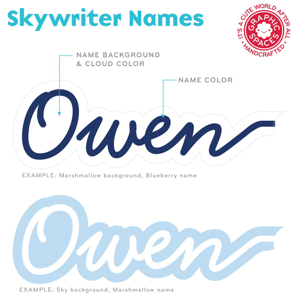 Wall Decal - Airplane Skywriter (Personalized, Boy)