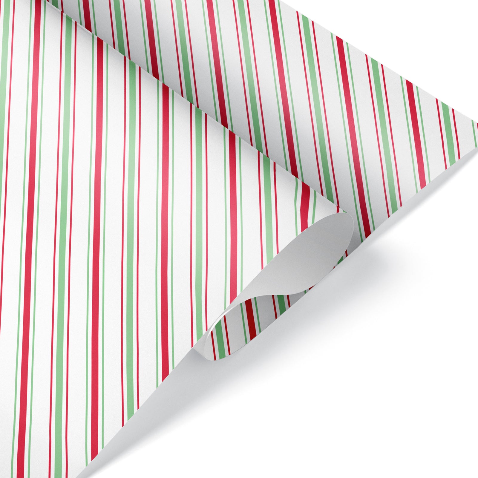 Wrapping Paper - Stripes (Red & Light Green) - Graphic Spaces