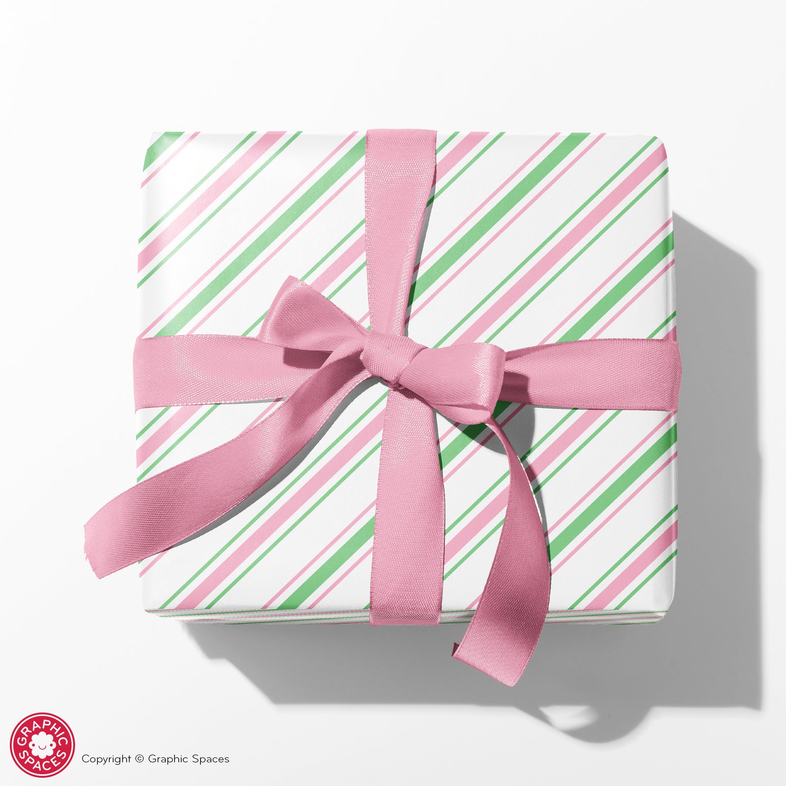 Wrapping Paper - Stripes (Pink & Green) - Graphic Spaces