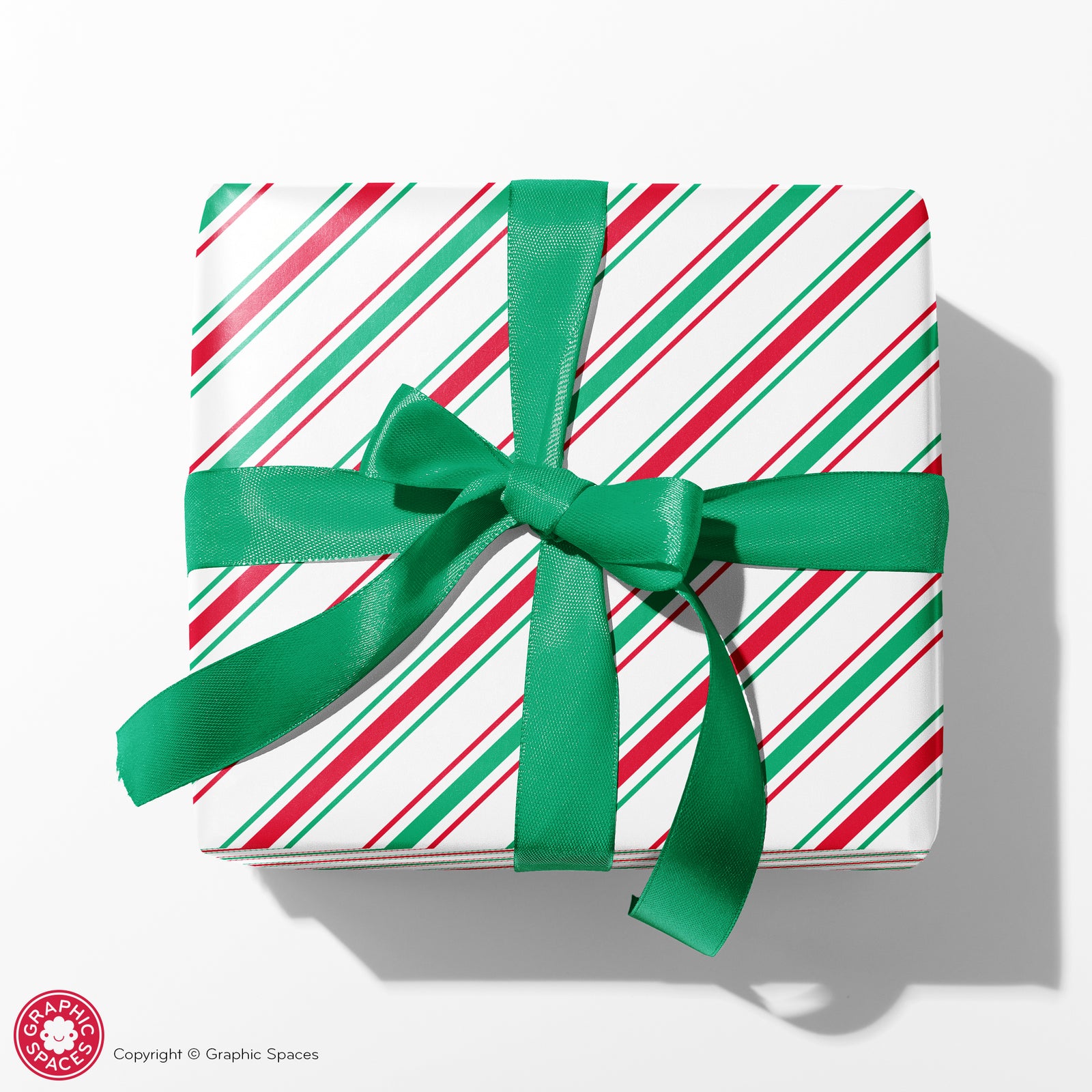 Wrapping Paper - Stripes (Red & Bright Green) - Graphic Spaces
