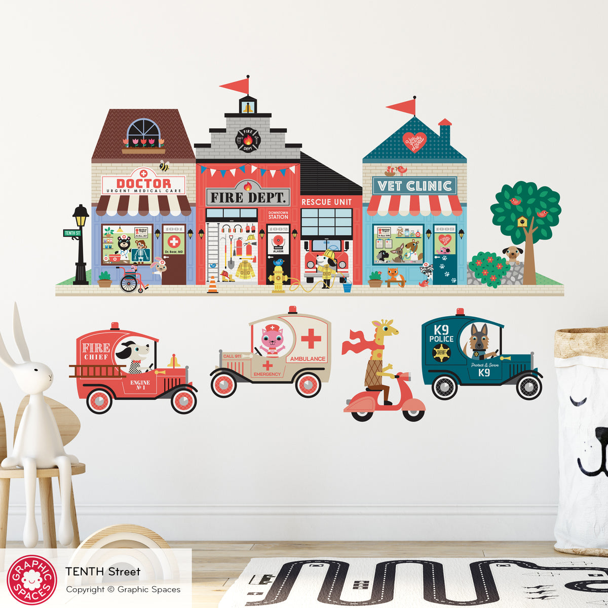 Wall Decal - Animals in Cars &amp; Trucks (Your Choice)