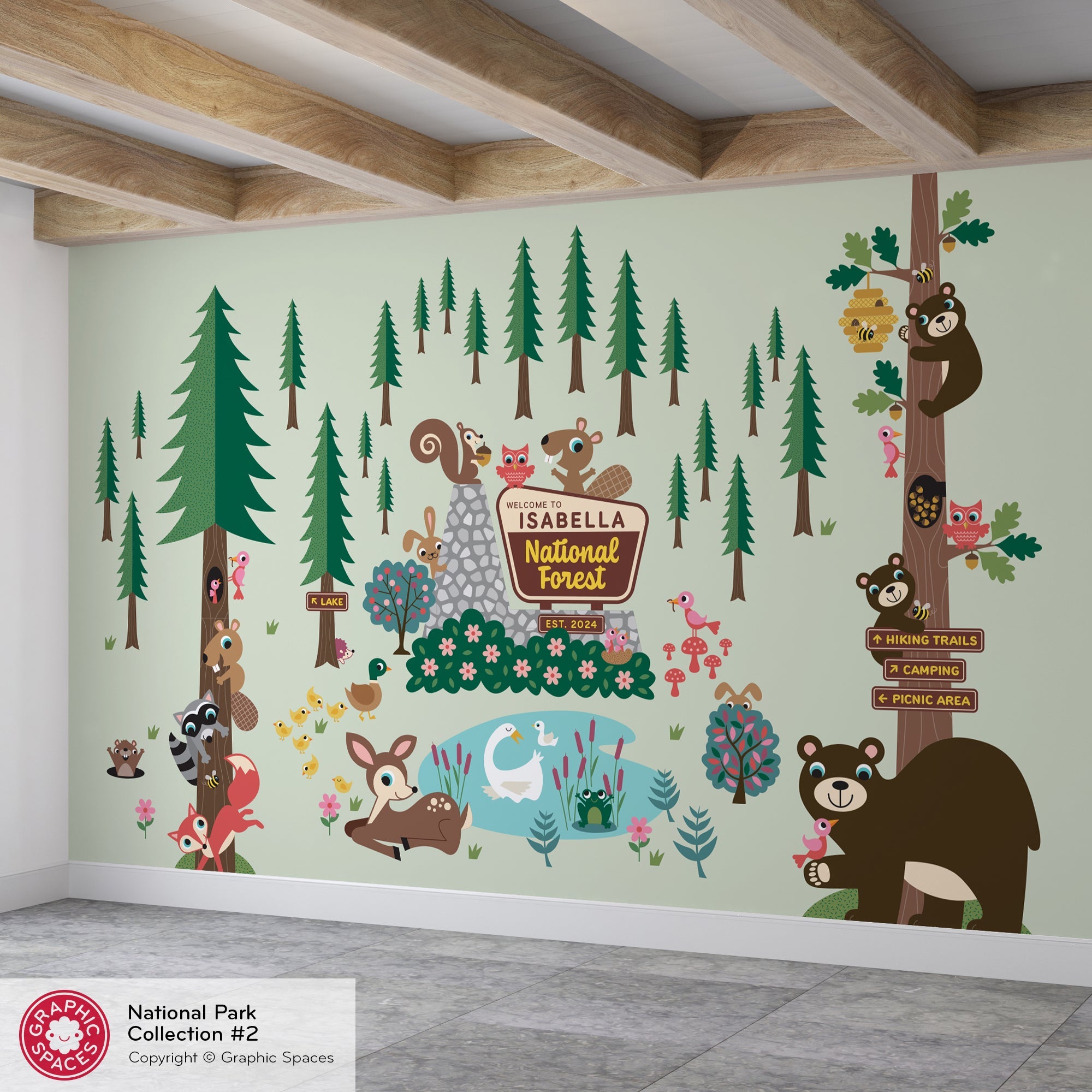 Wall Decal - National Forest Collection (Personalized) - Palette 1 - Graphic Spaces